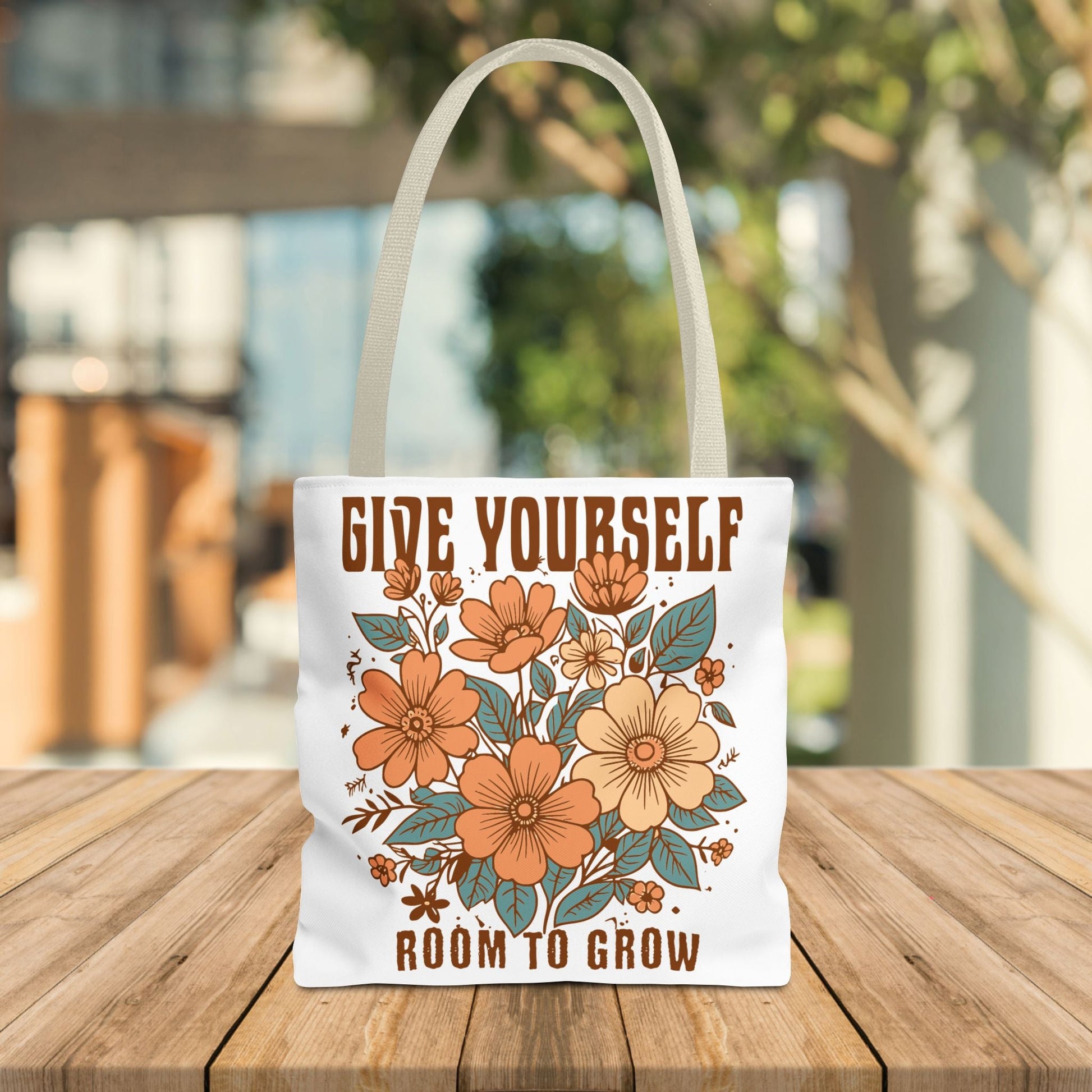 Motivational Tote Bag - 'GIVE YOURSELF ROOM TO GROW' - EternalAscension