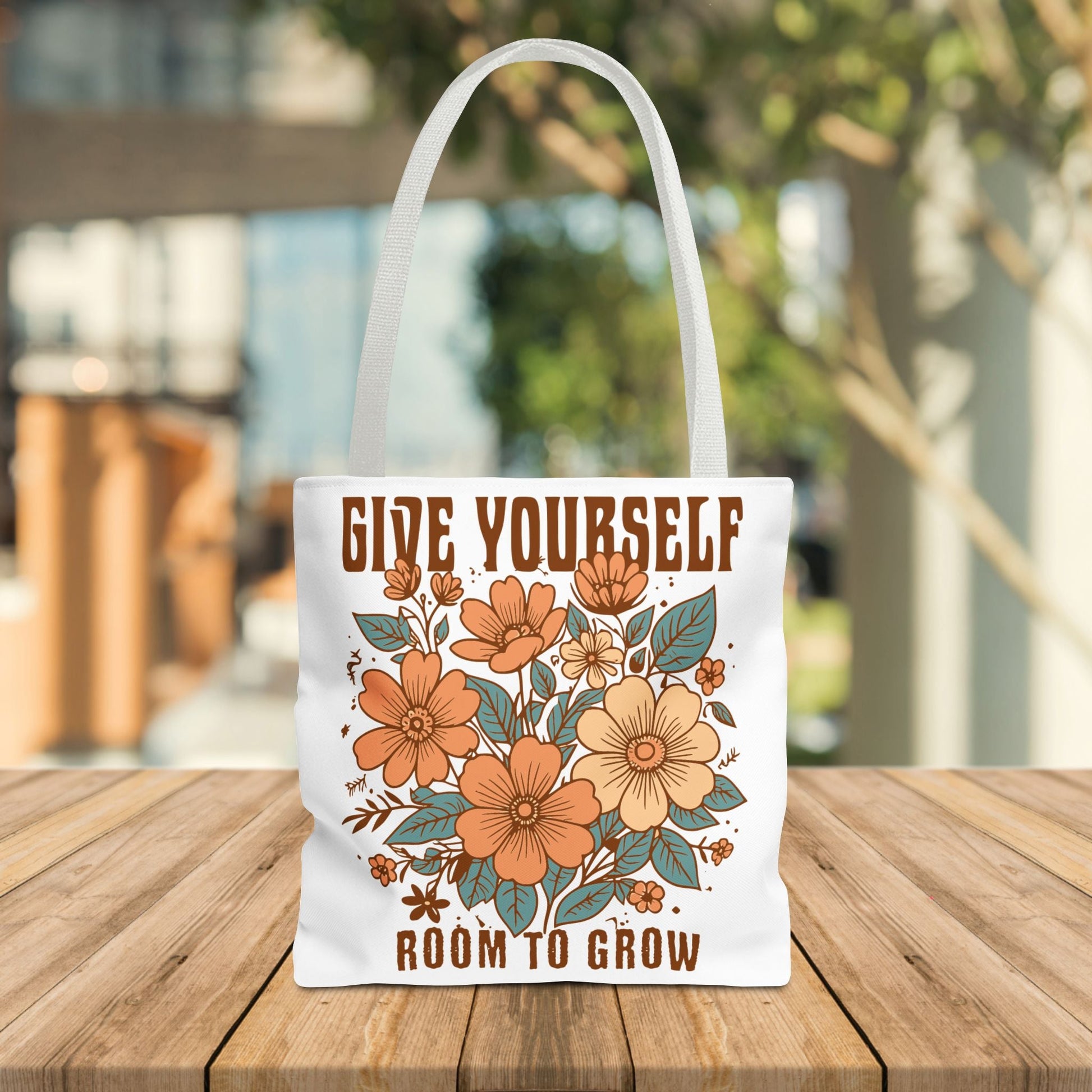 Motivational Tote Bag - 'GIVE YOURSELF ROOM TO GROW' - EternalAscension