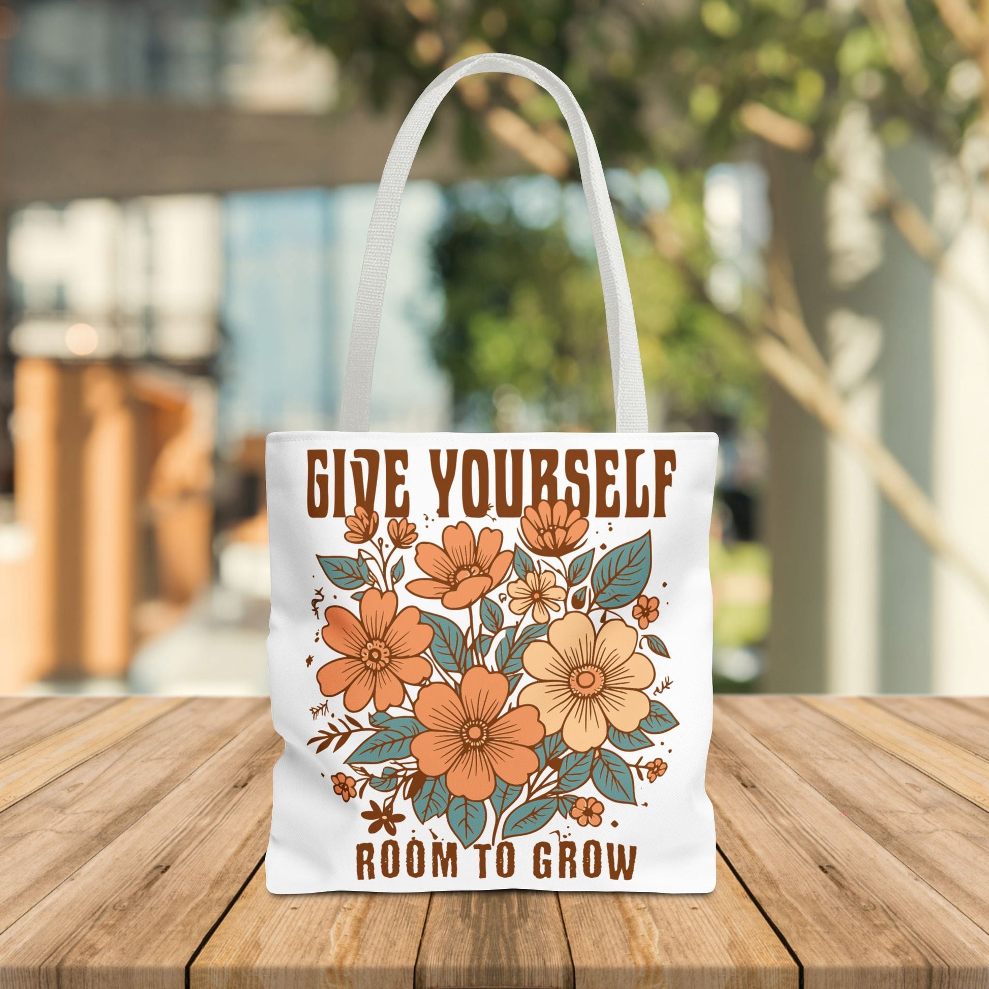 Motivational Tote Bag - 'GIVE YOURSELF ROOM TO GROW' - EternalAscension