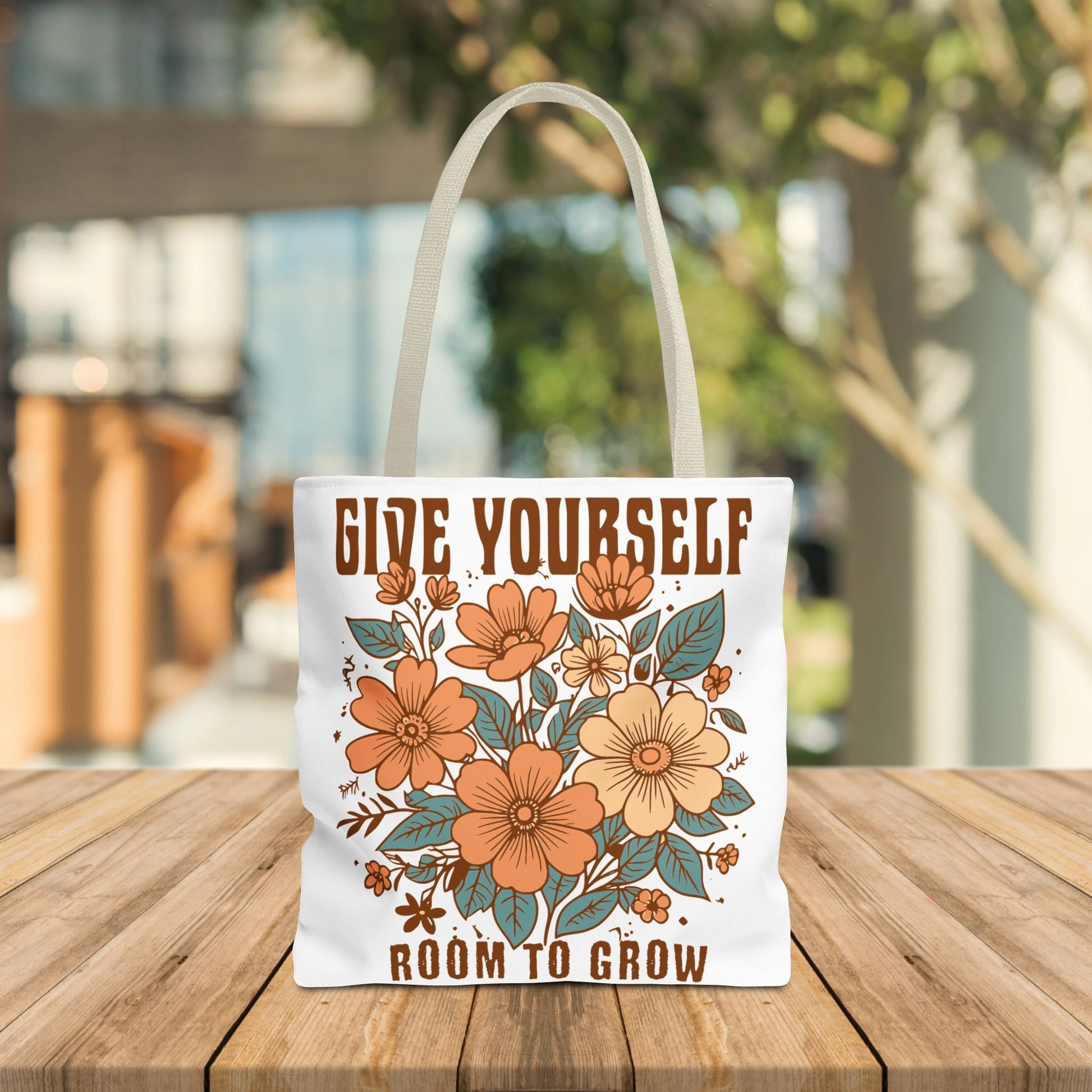 Motivational Tote Bag - 'GIVE YOURSELF ROOM TO GROW' - EternalAscension