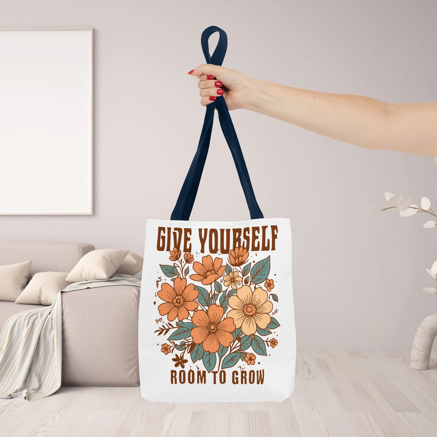 Motivational Tote Bag - 'GIVE YOURSELF ROOM TO GROW' - EternalAscension