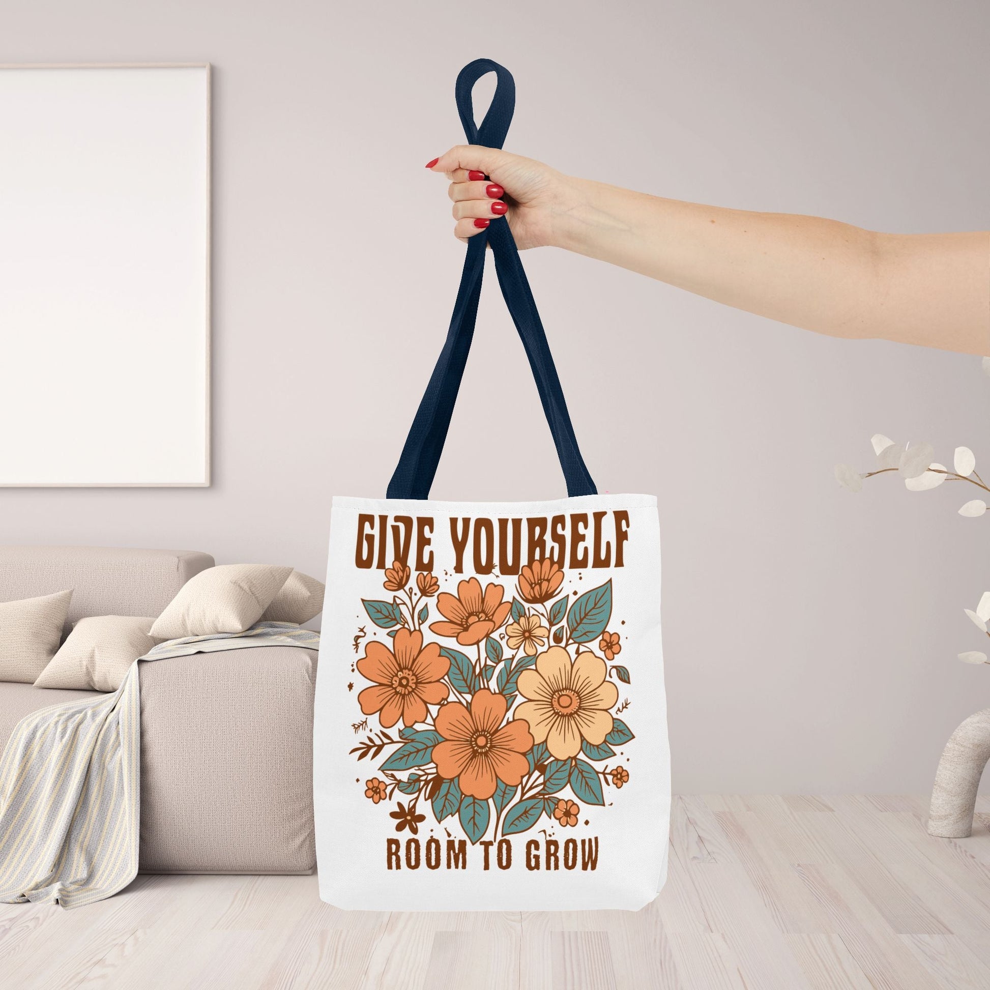 Motivational Tote Bag - 'GIVE YOURSELF ROOM TO GROW' - EternalAscension