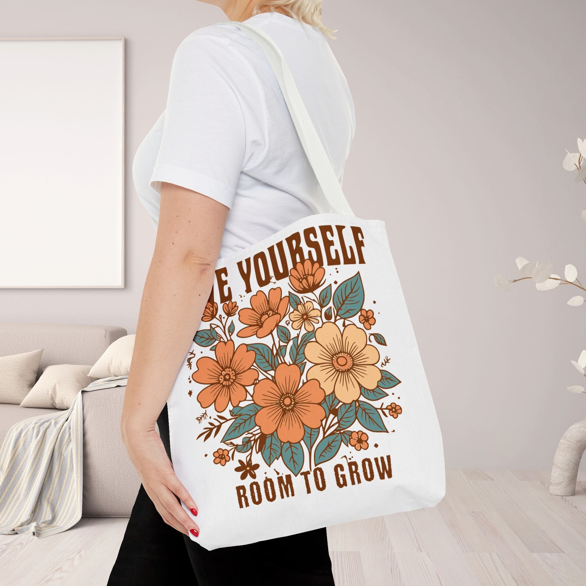 Motivational Tote Bag - 'GIVE YOURSELF ROOM TO GROW' - EternalAscension