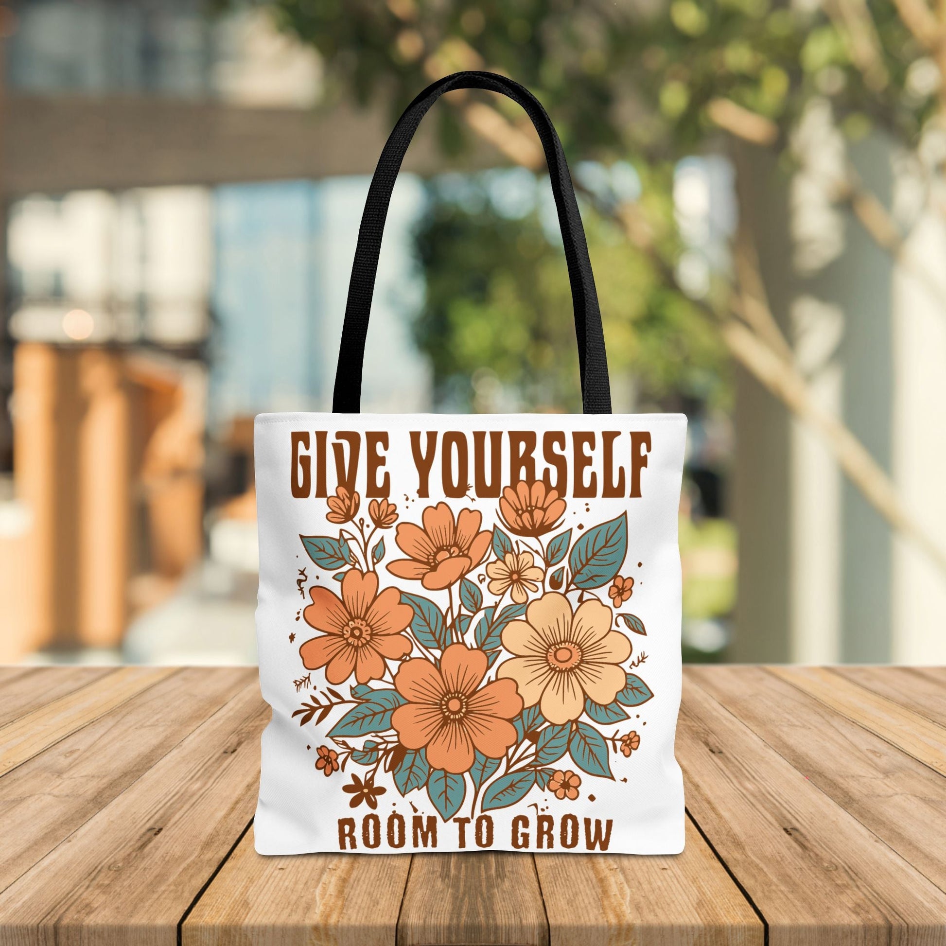 Motivational Tote Bag - 'GIVE YOURSELF ROOM TO GROW' - EternalAscension
