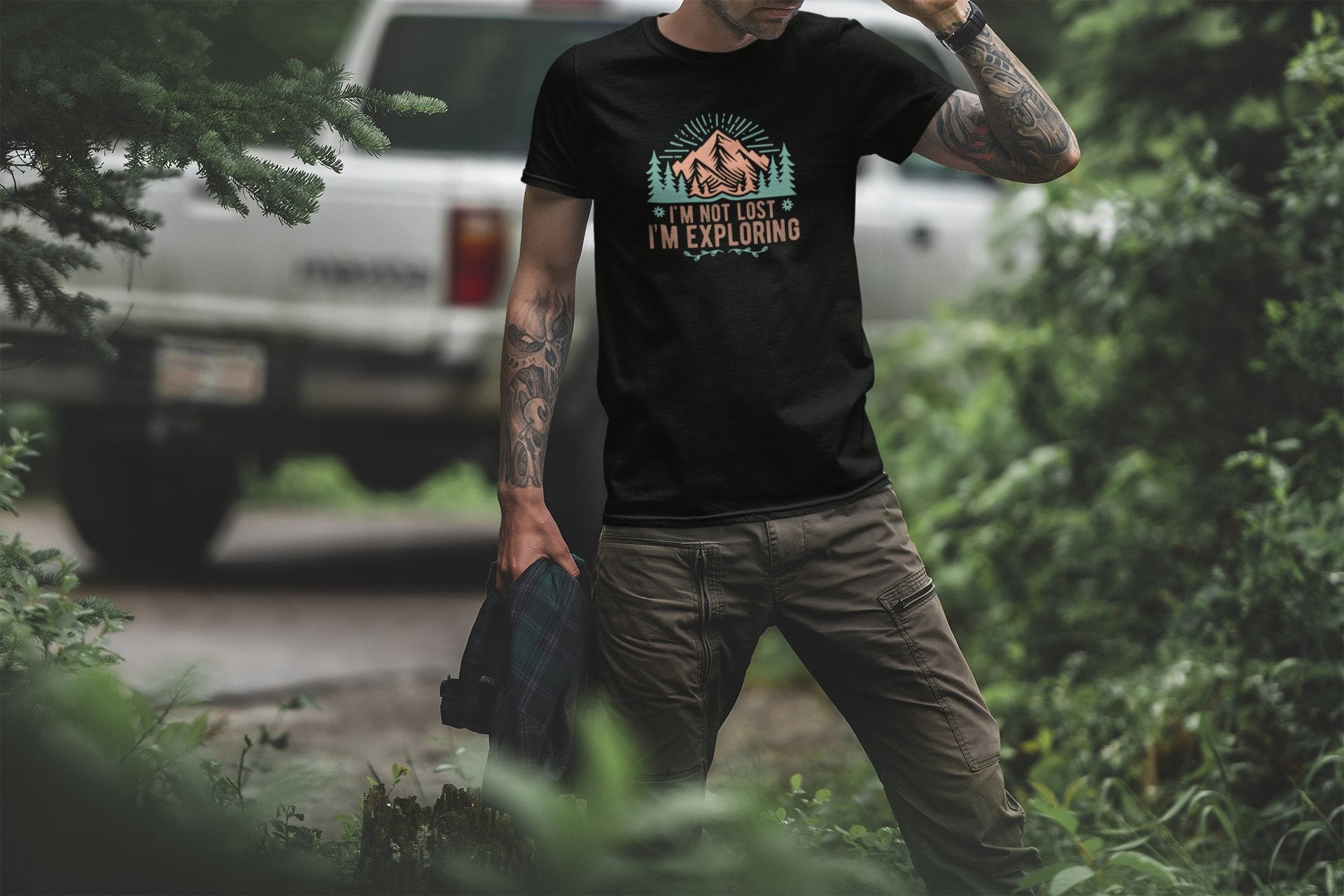 Mountain Explorer Unisex Softstyle T-Shirt, Adventure Tee - EternalAscension