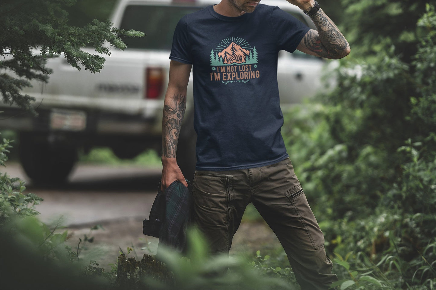 Mountain Explorer Unisex Softstyle T-Shirt, Adventure Tee - EternalAscension
