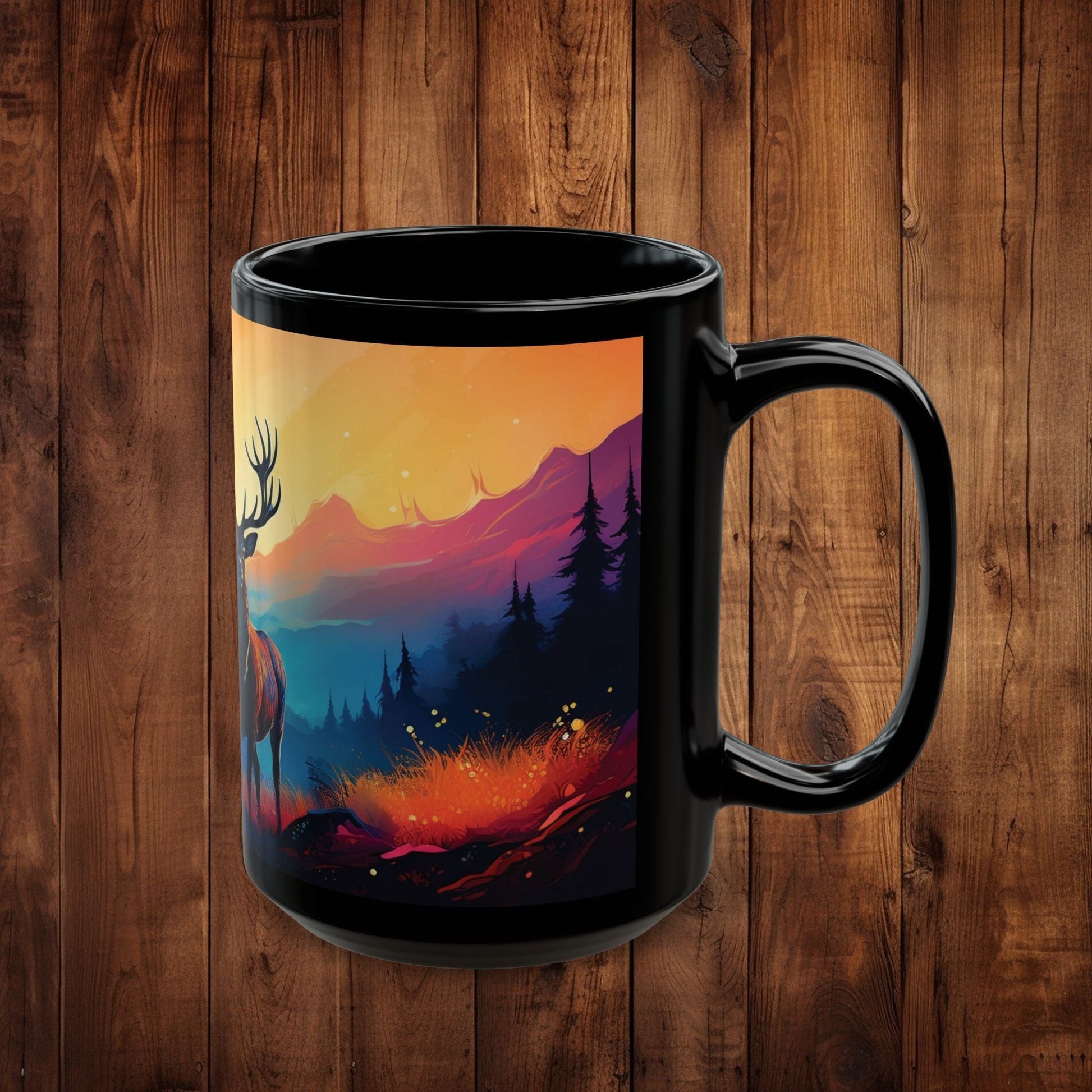 Mug Stag Sunrise Sunset Mug 11oz 15oz - EternalAscension