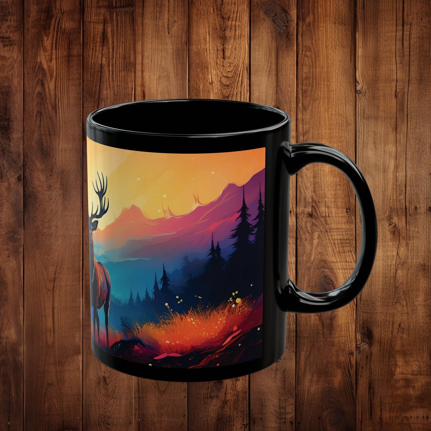 Mug Stag Sunrise Sunset Mug 11oz 15oz - EternalAscension