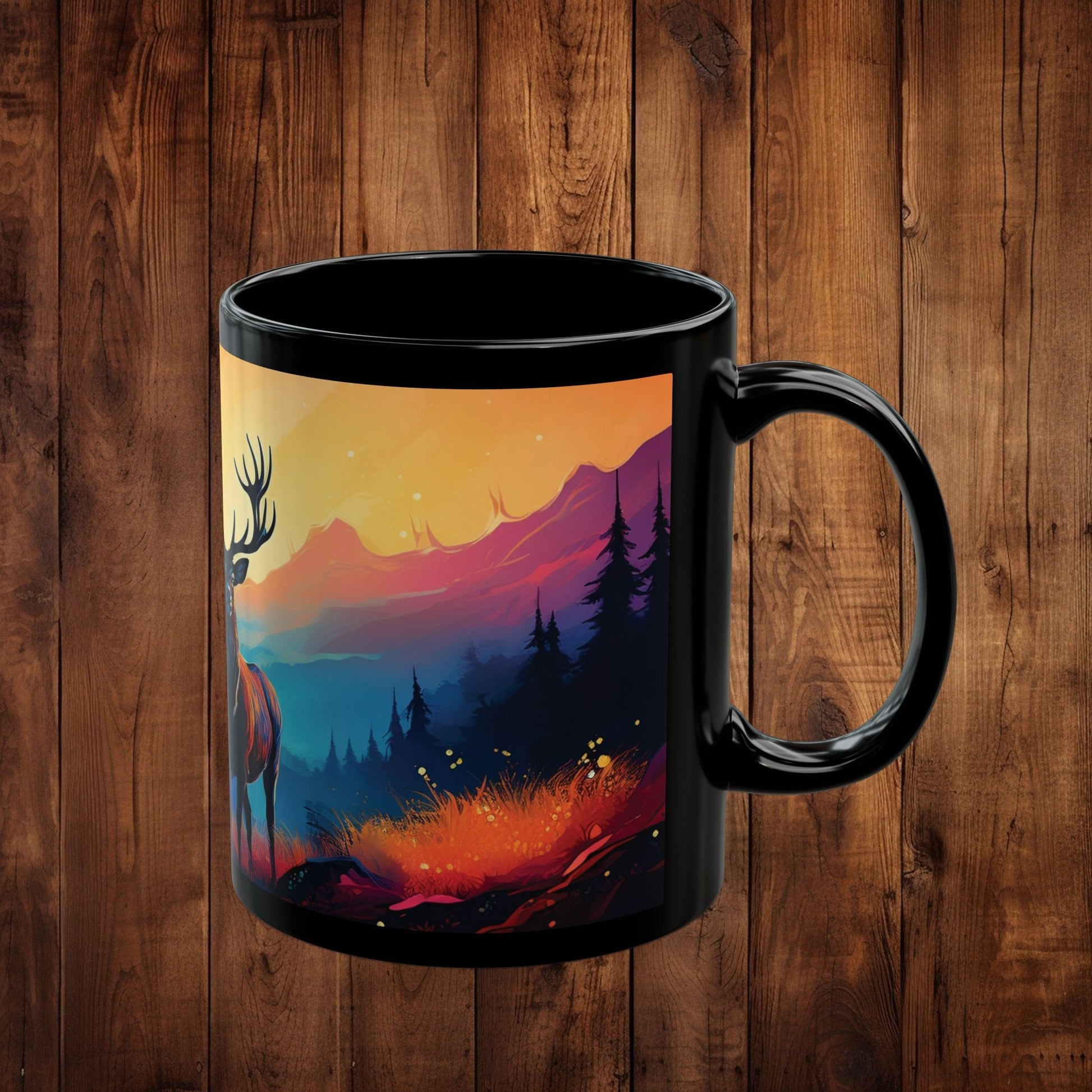 Mug Stag Sunrise Sunset Mug 11oz 15oz - EternalAscension