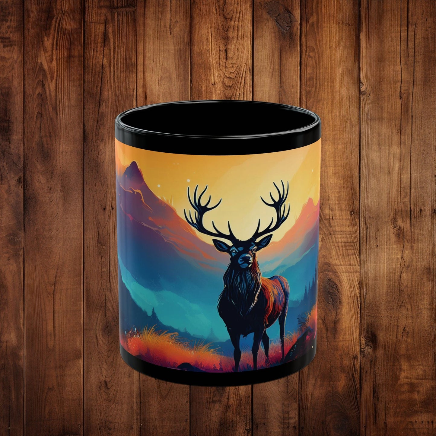 Mug Stag Sunrise Sunset Mug 11oz 15oz - EternalAscension
