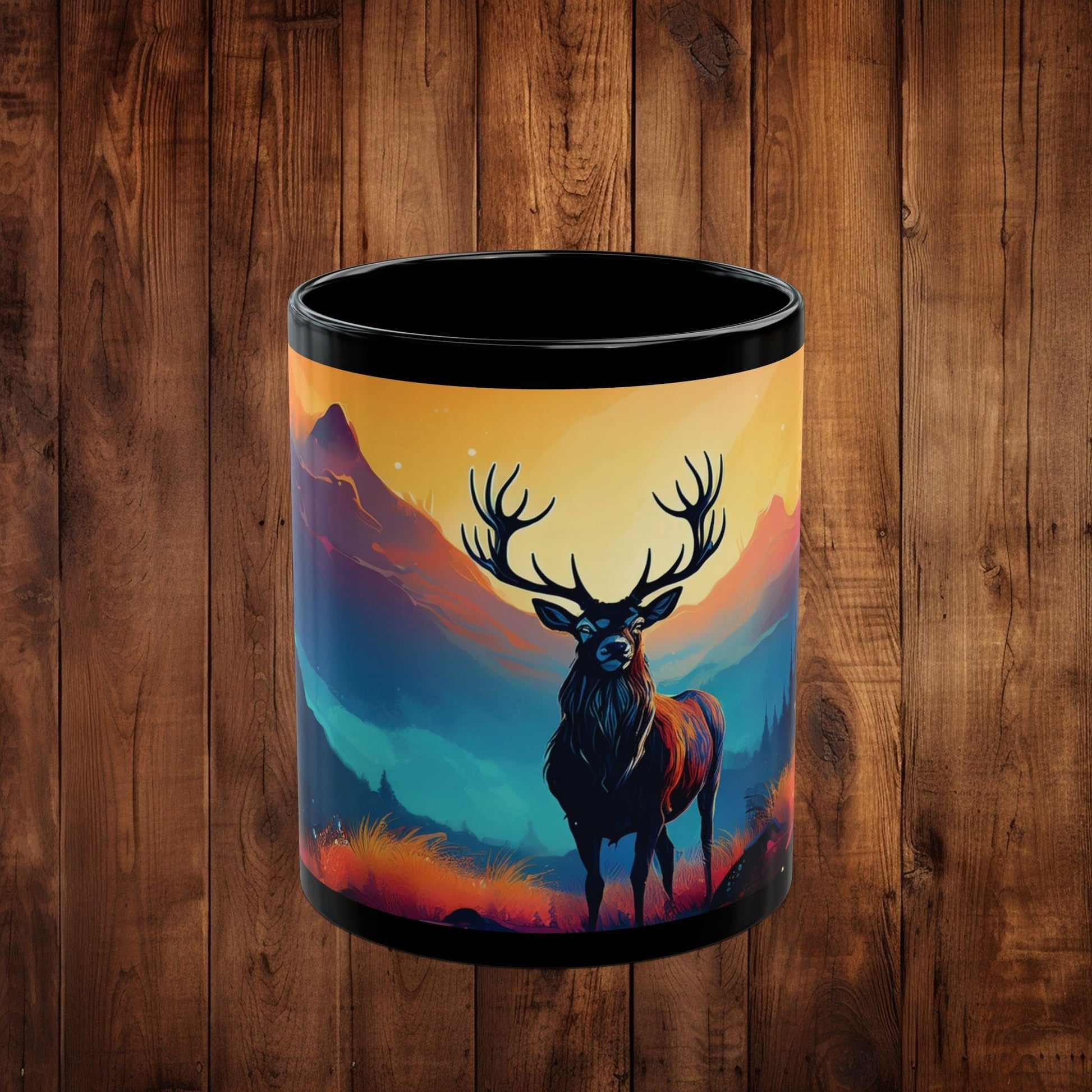 Mug Stag Sunrise Sunset Mug 11oz 15oz - EternalAscension