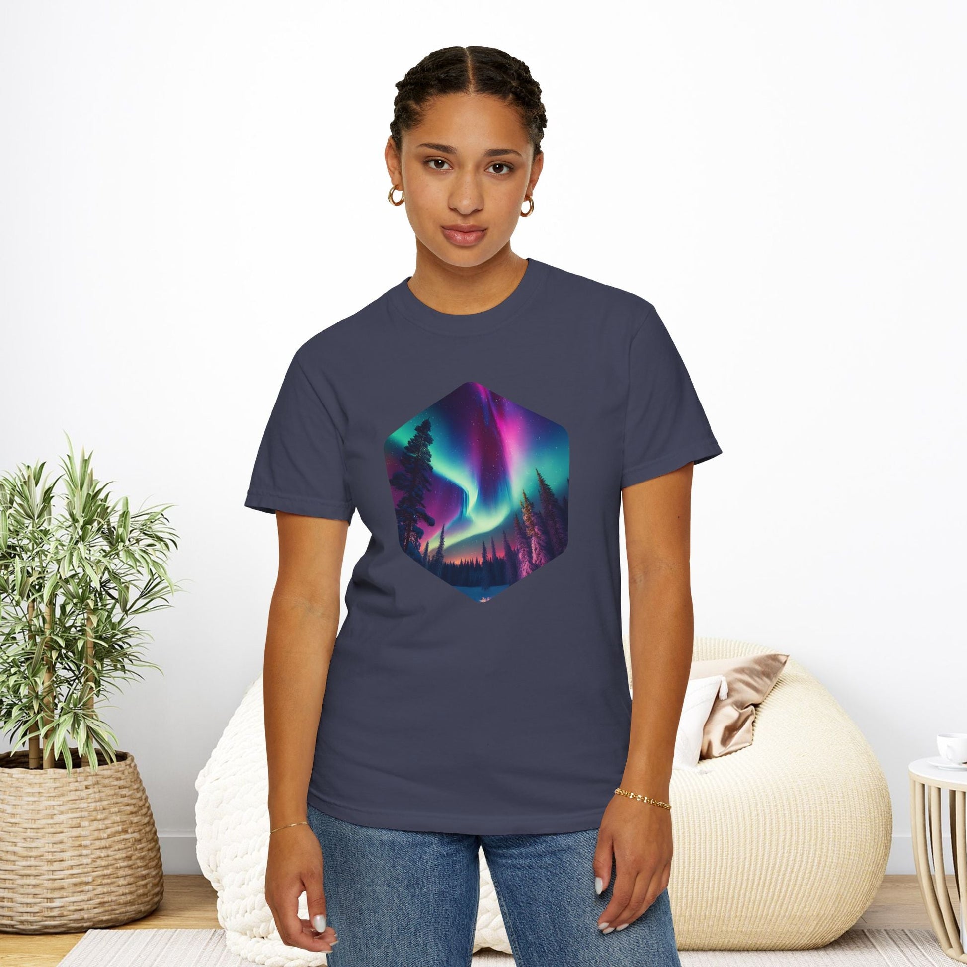 Northern Lights Hexagon T-shirt - EternalAscension