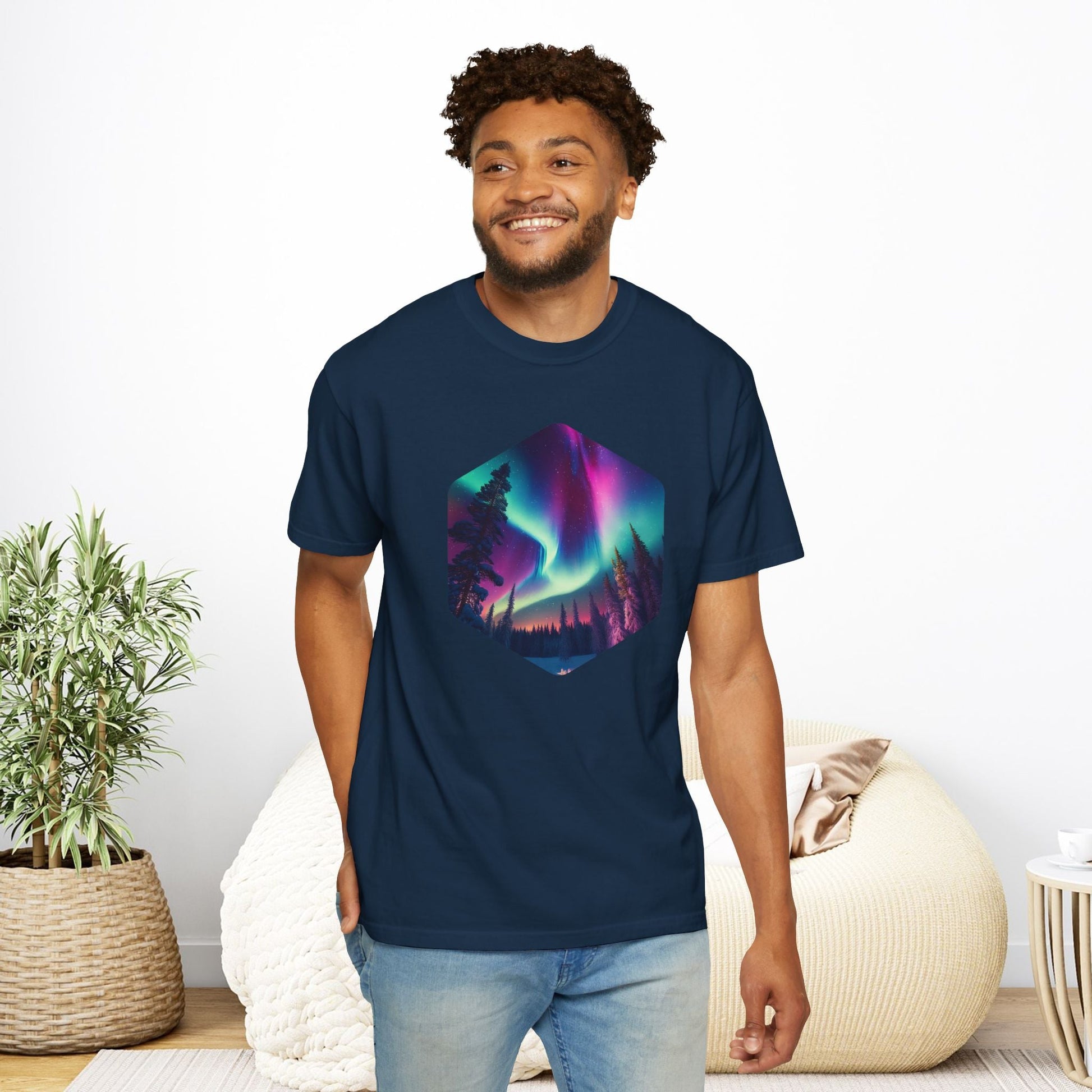 Northern Lights Hexagon T-shirt - EternalAscension
