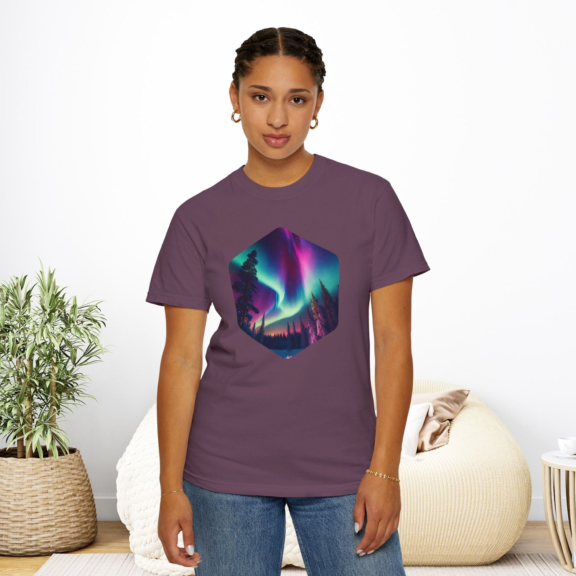 Northern Lights Hexagon T-shirt - EternalAscension