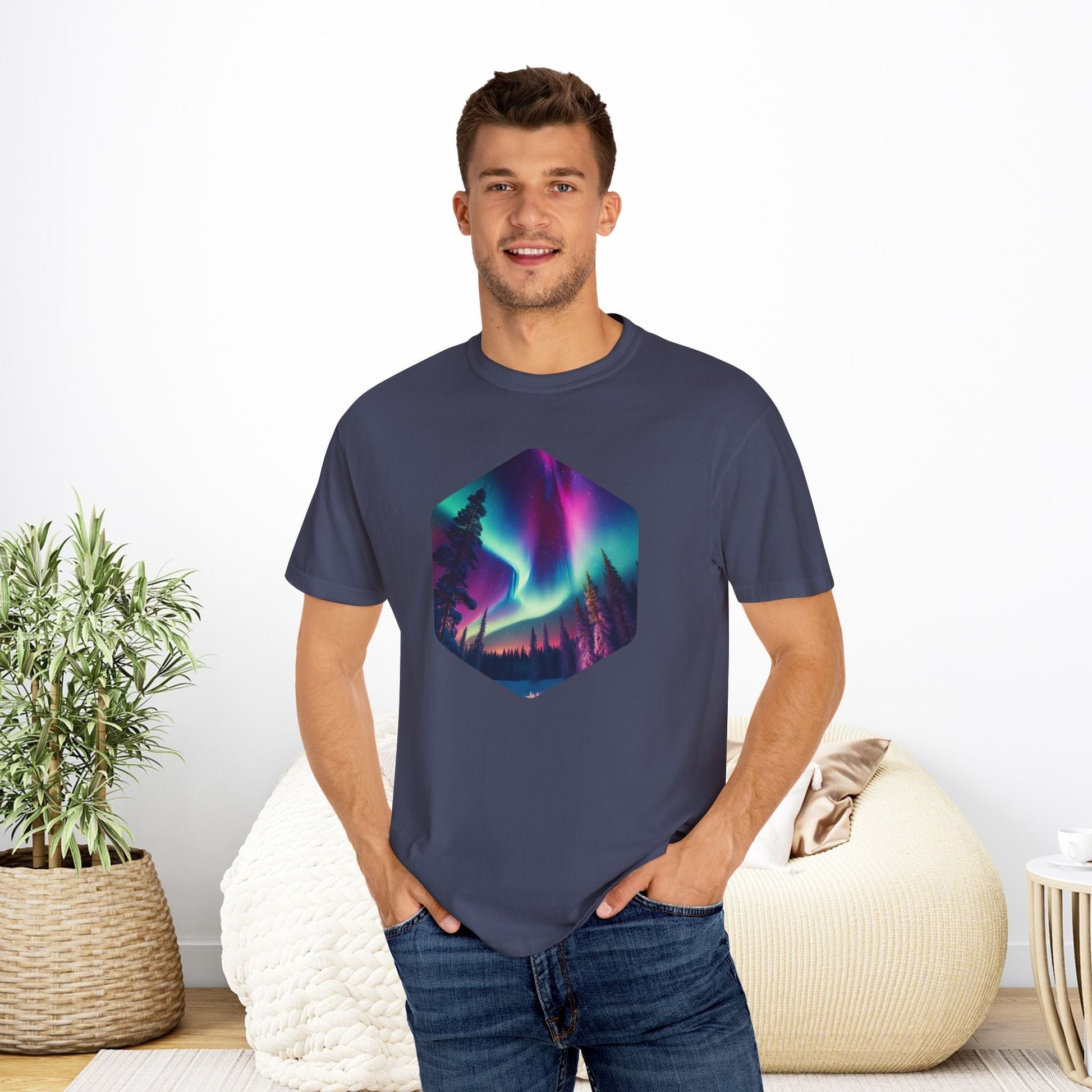 Northern Lights Hexagon T-shirt - EternalAscension