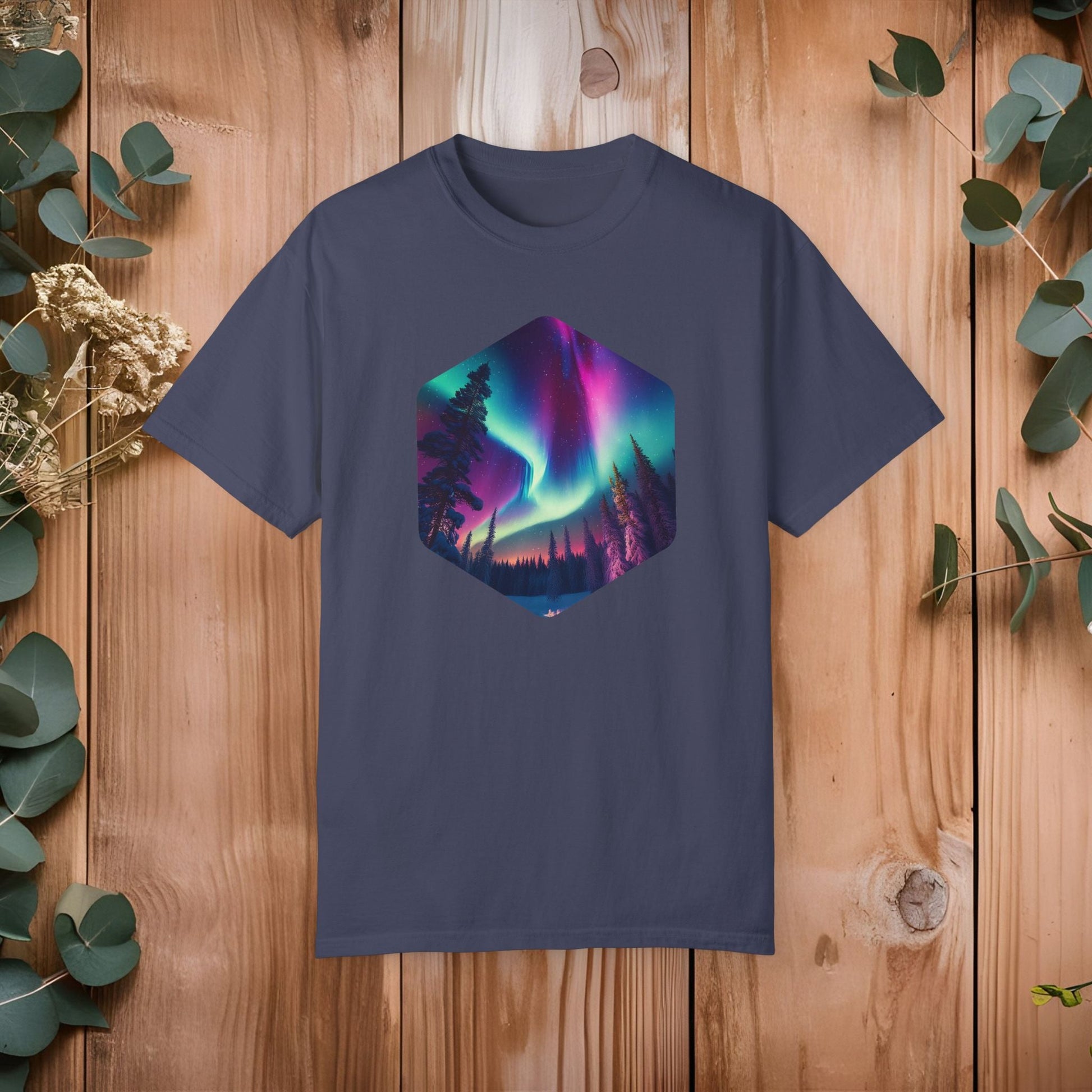 Northern Lights Hexagon T-shirt - EternalAscension