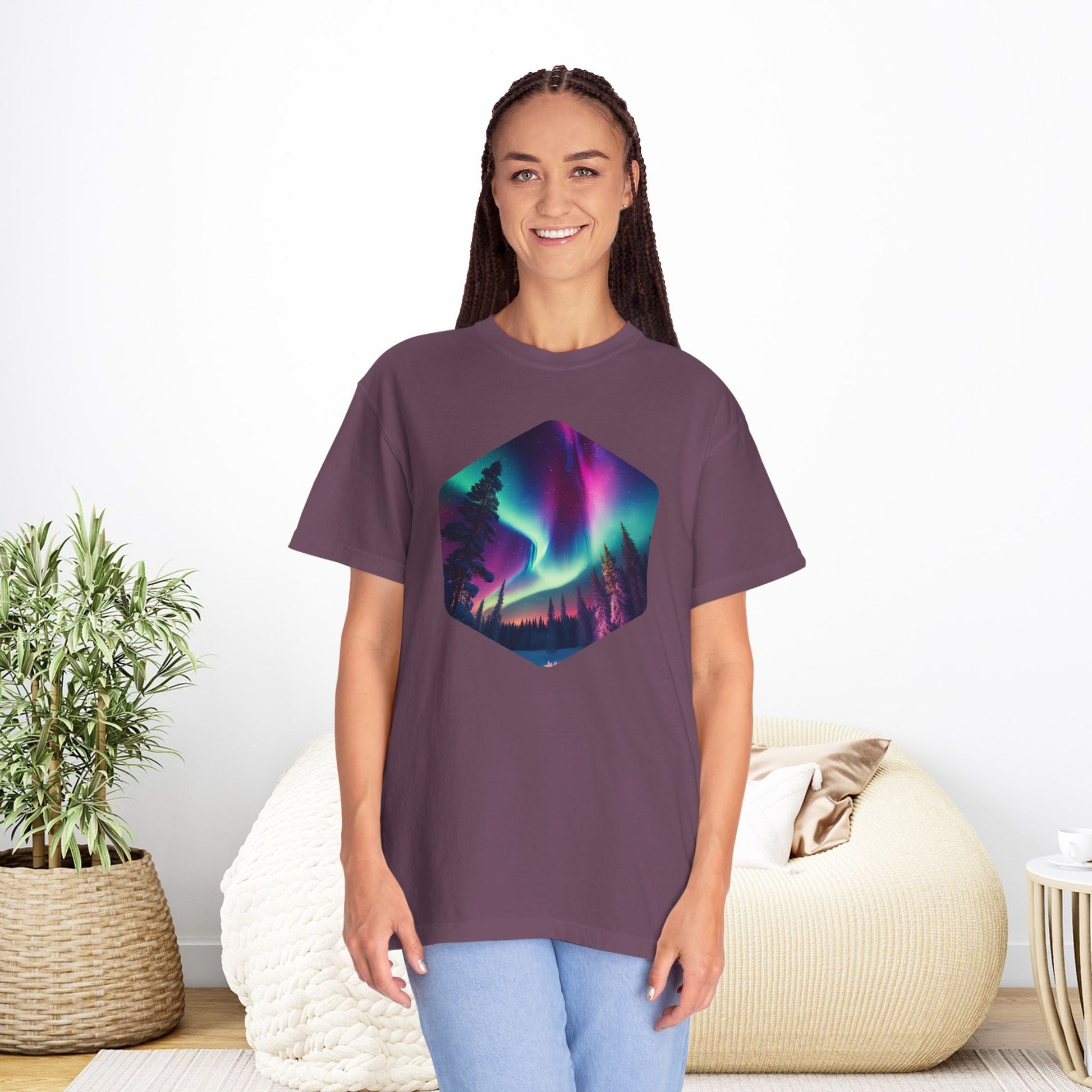 Northern Lights Hexagon T-shirt - EternalAscension