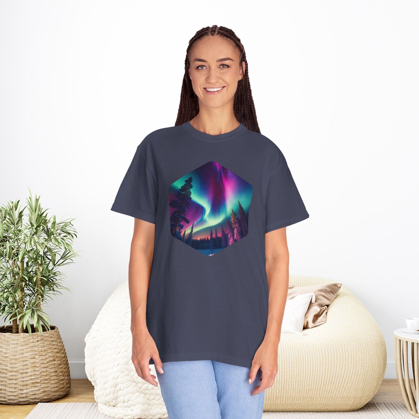 Northern Lights Hexagon T-shirt - EternalAscension