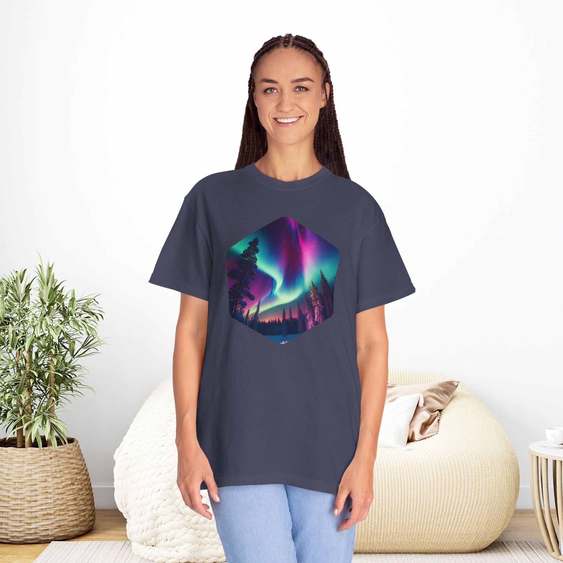 Northern Lights Hexagon T-shirt - EternalAscension