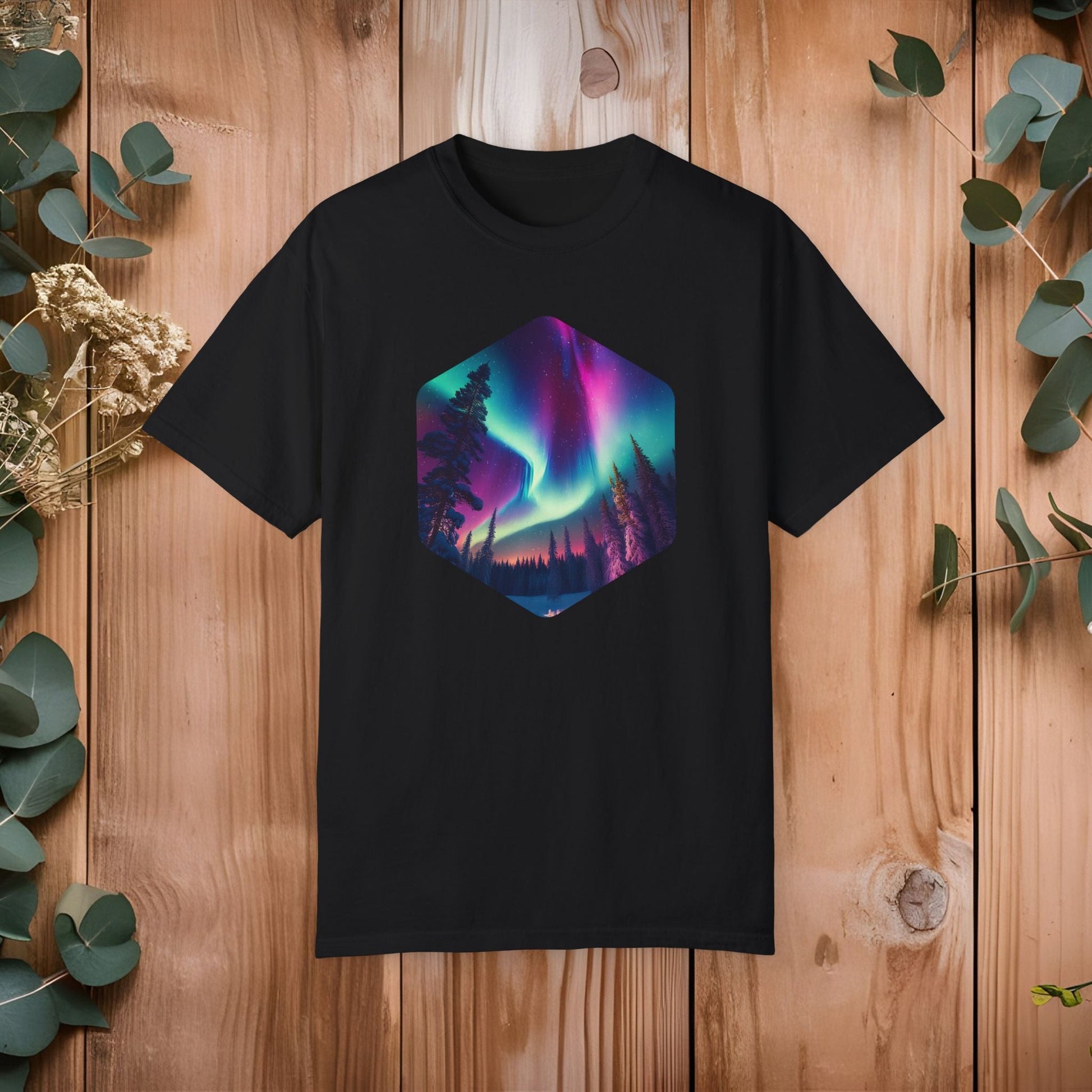 Northern Lights Hexagon T-shirt - EternalAscension
