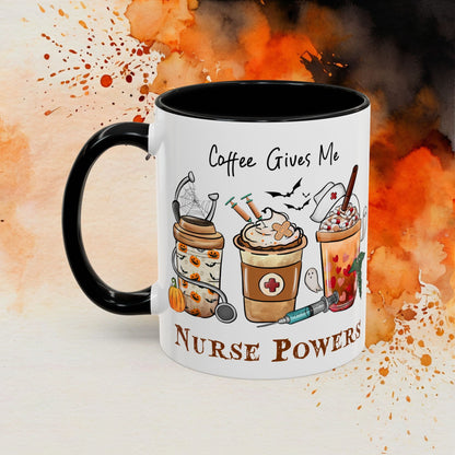 Nurse Powers Halloween Accent Coffee Mug (11oz) - EternalAscension