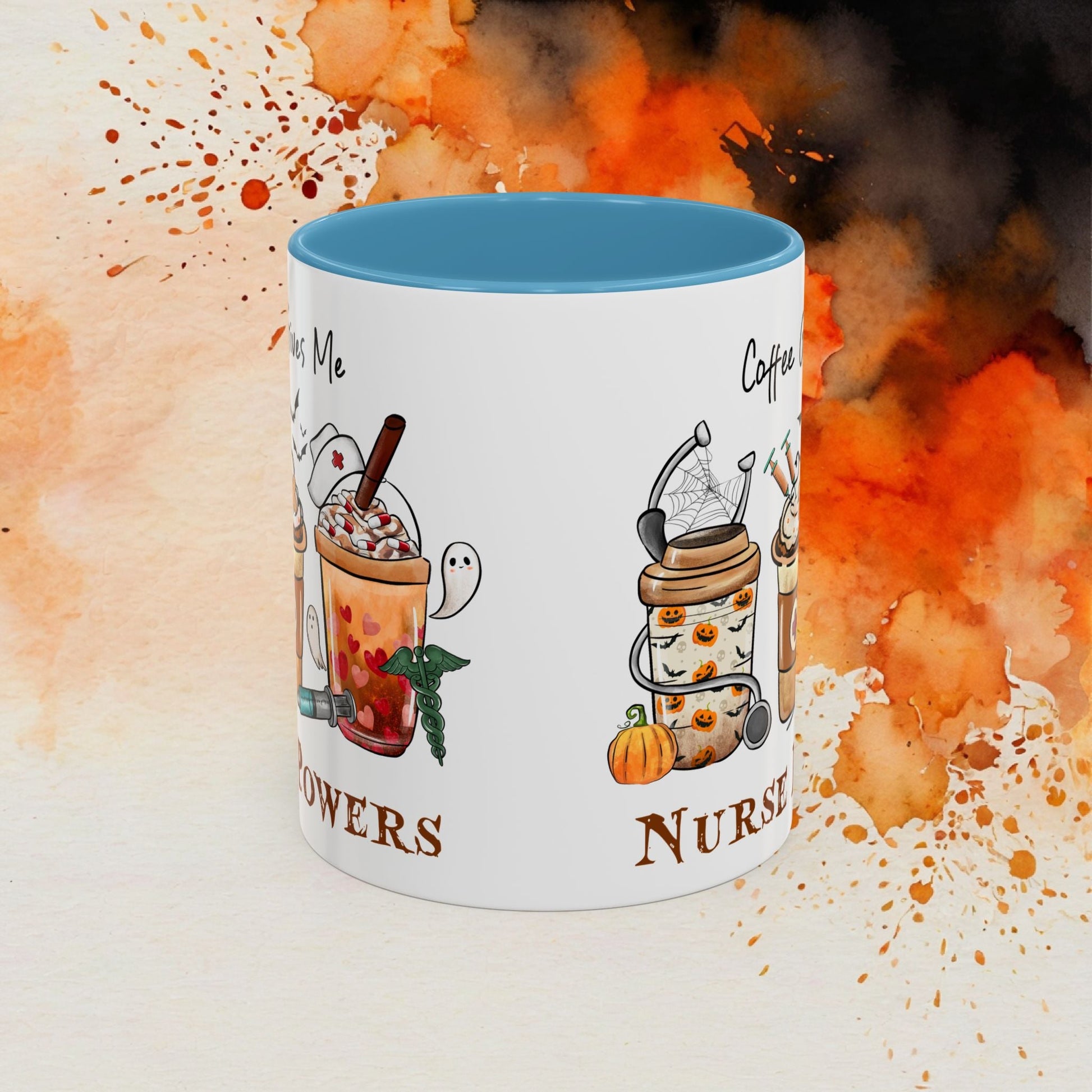 Nurse Powers Halloween Accent Coffee Mug (11oz) - EternalAscension
