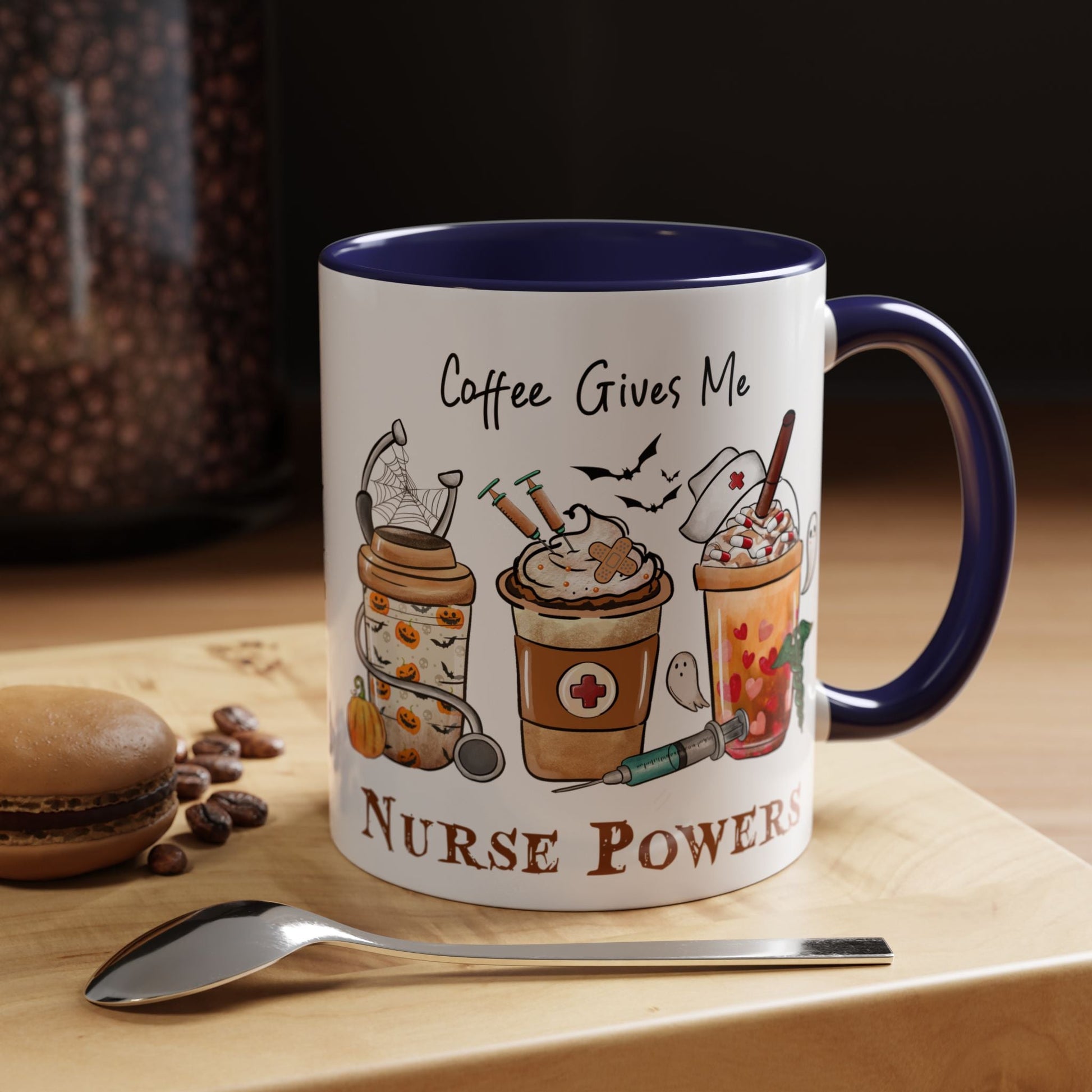 Nurse Powers Halloween Accent Coffee Mug (11oz) - EternalAscension