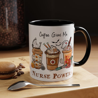 Nurse Powers Halloween Accent Coffee Mug (11oz) - EternalAscension