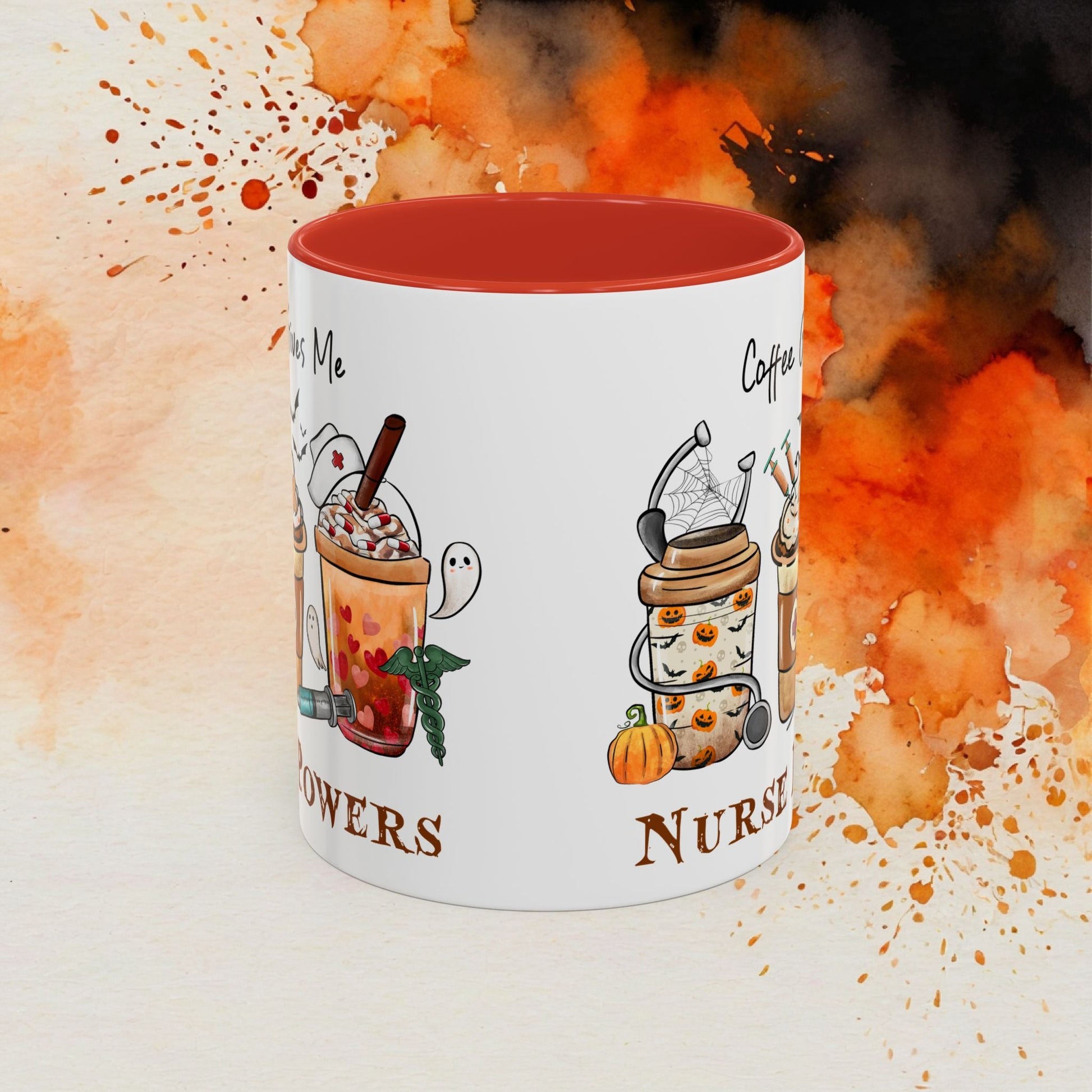 Nurse Powers Halloween Accent Coffee Mug (11oz) - EternalAscension