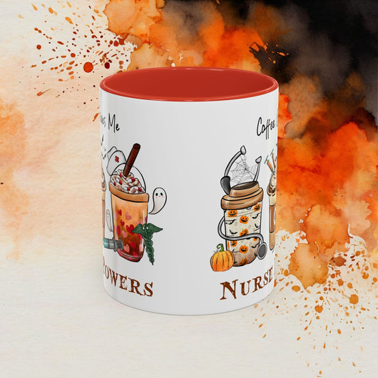 Nurse Powers Halloween Accent Coffee Mug (11oz) - EternalAscension