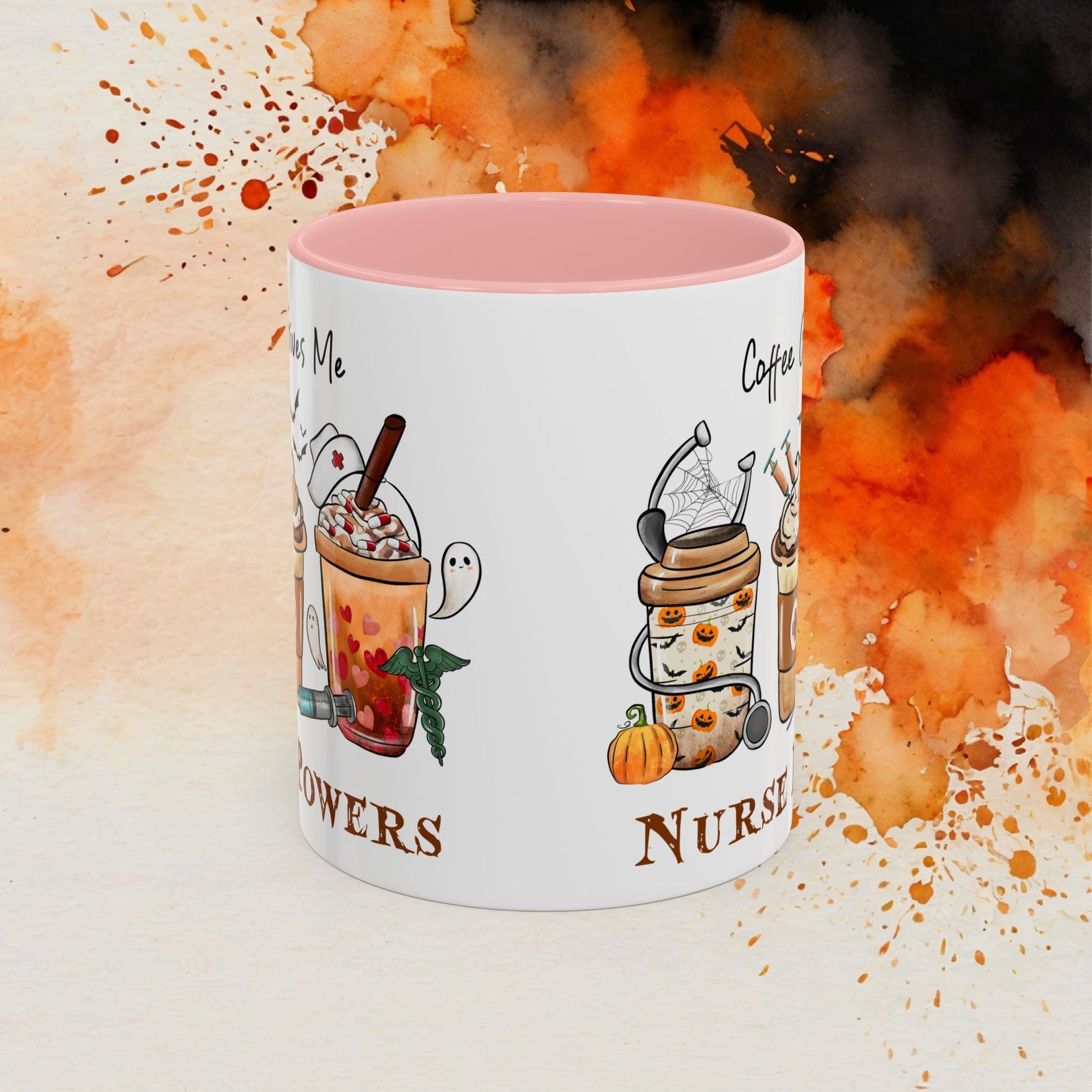 Nurse Powers Halloween Accent Coffee Mug (11oz) - EternalAscension