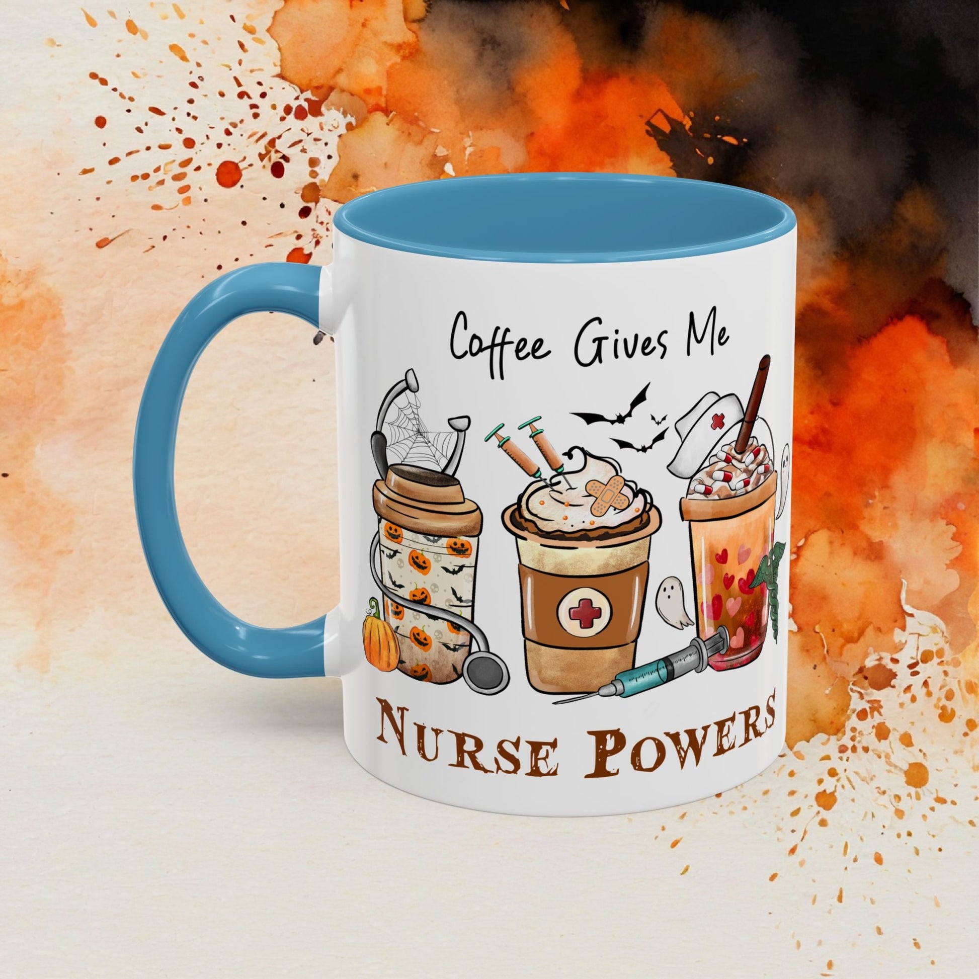 Nurse Powers Halloween Accent Coffee Mug (11oz) - EternalAscension