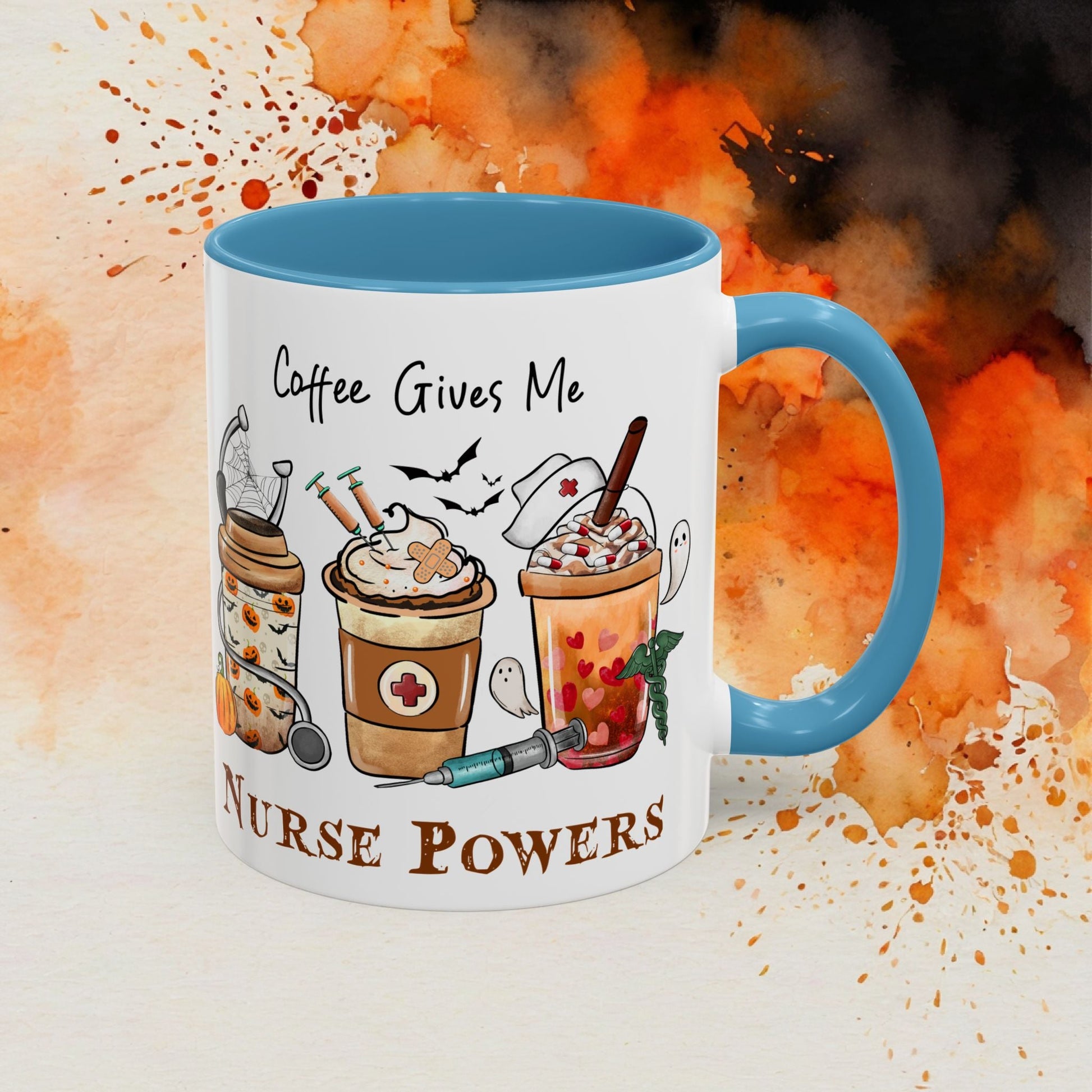 Nurse Powers Halloween Accent Coffee Mug (11oz) - EternalAscension