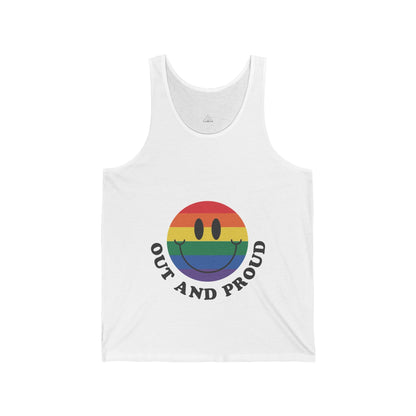 Out and Proud Unisex Jersey Tank - EternalAscension