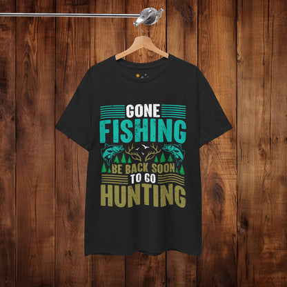 Outdoor Adventure Unisex Tee, Fishing and Hunting Theme Shirt, Vintage Style Cotton Top, Distressed Design Tee, Unisex Heavy Cotton Tee for - EternalAscension