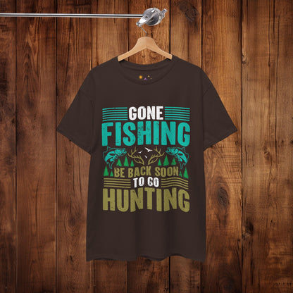 Outdoor Adventure Unisex Tee, Fishing and Hunting Theme Shirt, Vintage Style Cotton Top, Distressed Design Tee, Unisex Heavy Cotton Tee for - EternalAscension
