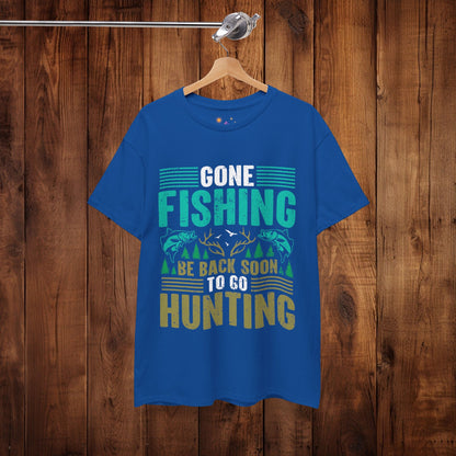 Outdoor Adventure Unisex Tee, Fishing and Hunting Theme Shirt, Vintage Style Cotton Top, Distressed Design Tee, Unisex Heavy Cotton Tee for - EternalAscension