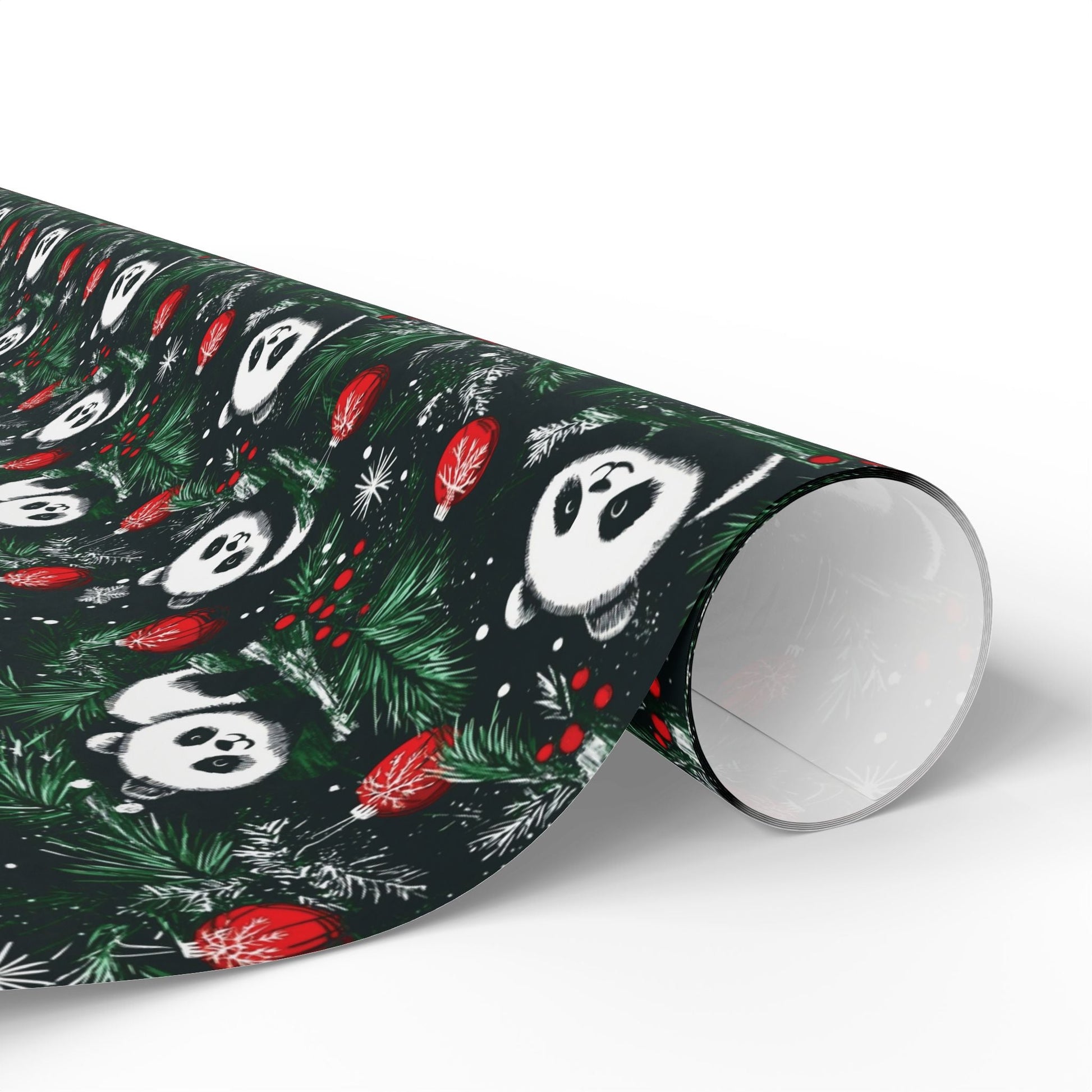 Panda Wrapping Paper, Christmas Gift Wrap, Holiday Present Packaging, Festive Gift Wrap, Matte Finish, Custom Printed Paper - EternalAscension