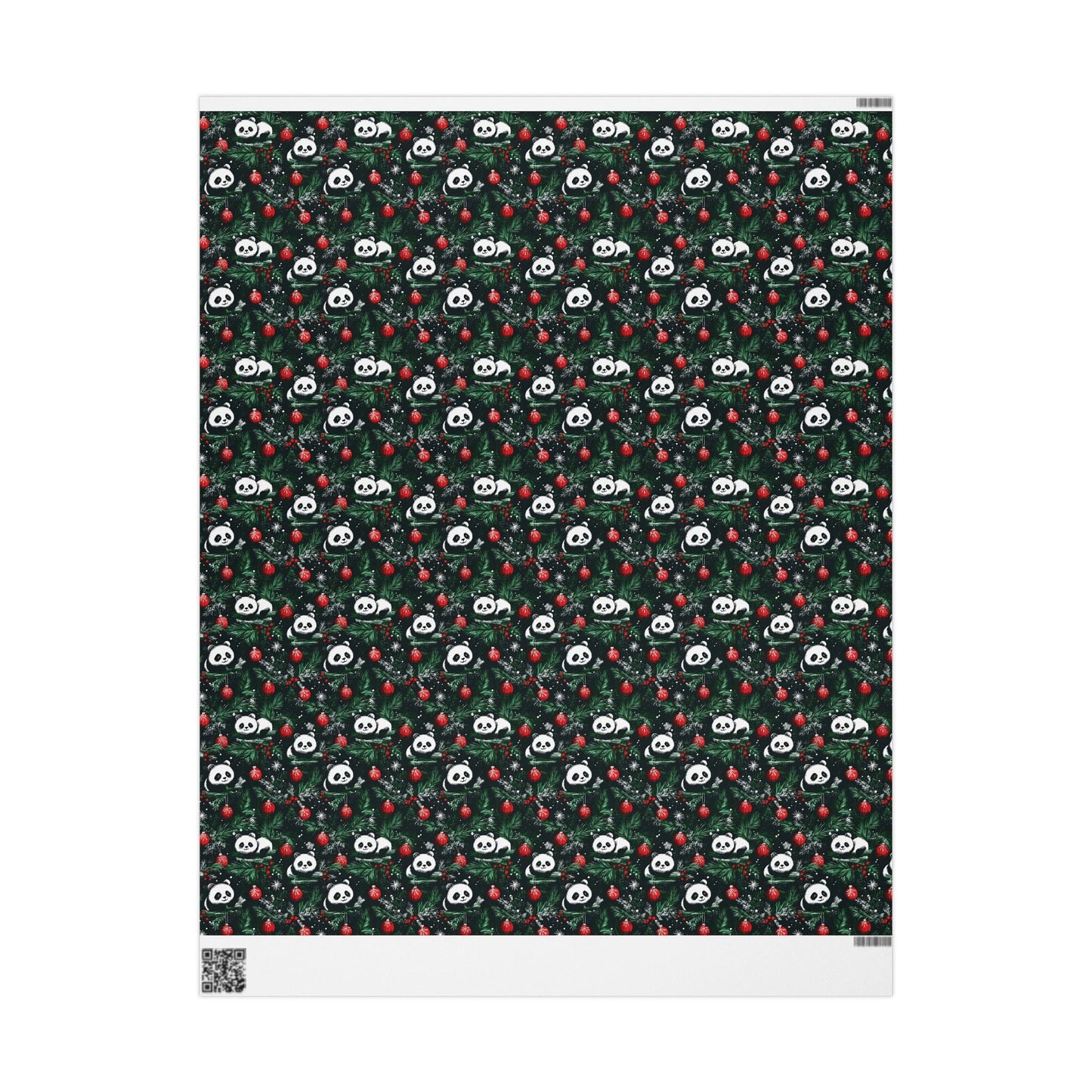 Panda Wrapping Paper, Christmas Gift Wrap, Holiday Present Packaging, Festive Gift Wrap, Matte Finish, Custom Printed Paper - EternalAscension