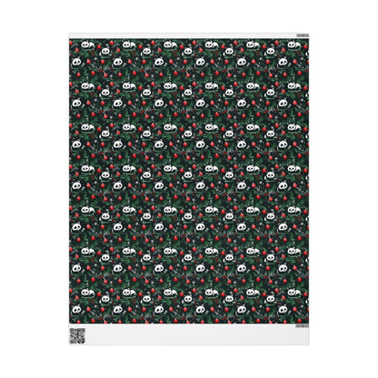 Panda Wrapping Paper, Christmas Gift Wrap, Holiday Present Packaging, Festive Gift Wrap, Matte Finish, Custom Printed Paper - EternalAscension