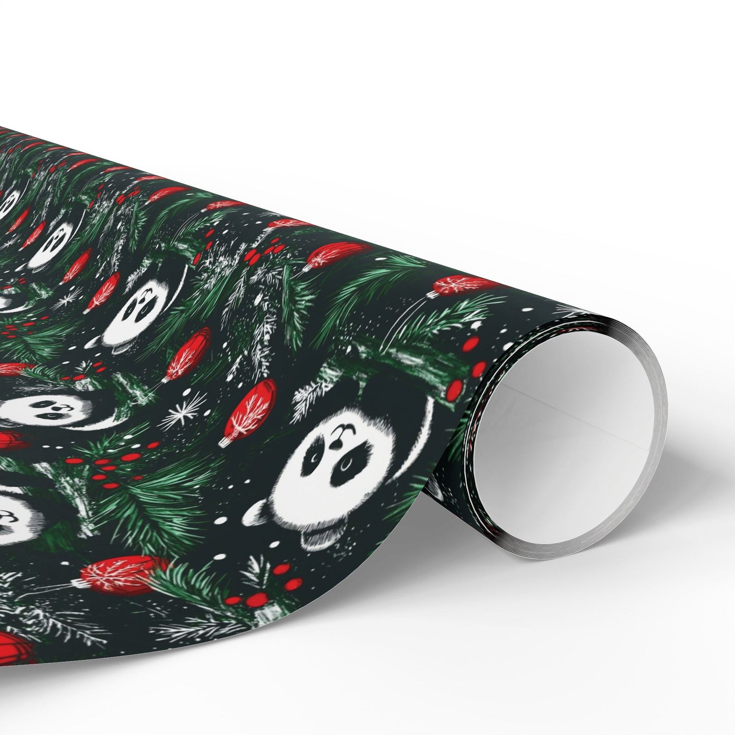 Panda Wrapping Paper, Christmas Gift Wrap, Holiday Present Packaging, Festive Gift Wrap, Matte Finish, Custom Printed Paper - EternalAscension