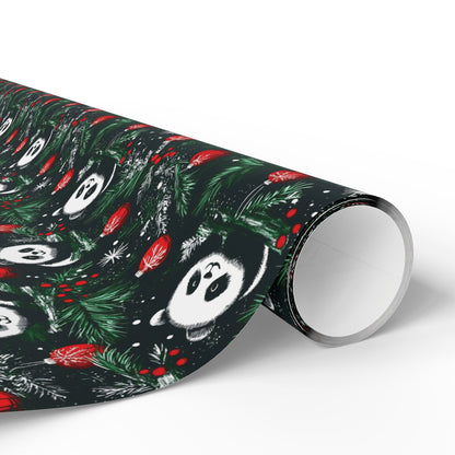 Panda Wrapping Paper, Christmas Gift Wrap, Holiday Present Packaging, Festive Gift Wrap, Matte Finish, Custom Printed Paper - EternalAscension