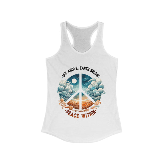 Peace Within Women's Ideal Racerback Tank - EternalAscension