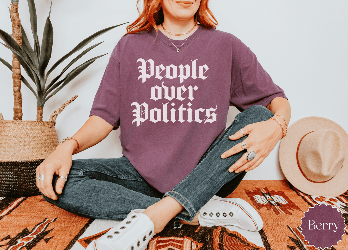People Over Politics T-shirt | Statement Typography Tee - EternalAscension