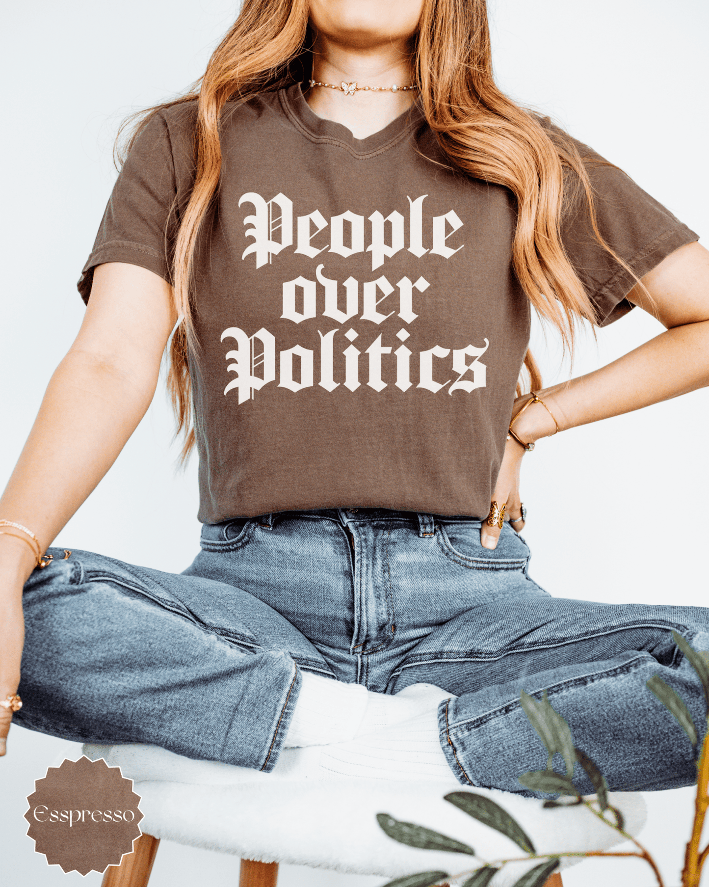 People Over Politics T-shirt | Statement Typography Tee - EternalAscension