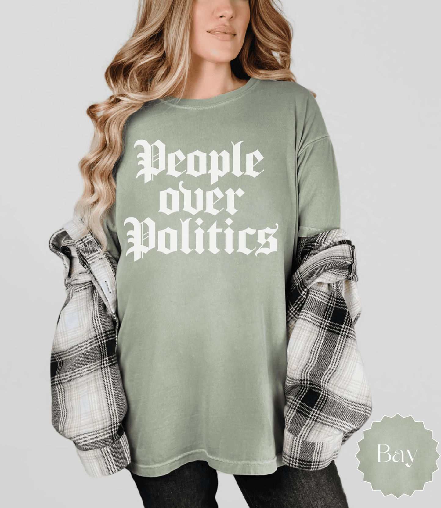 People Over Politics T-shirt | Statement Typography Tee - EternalAscension