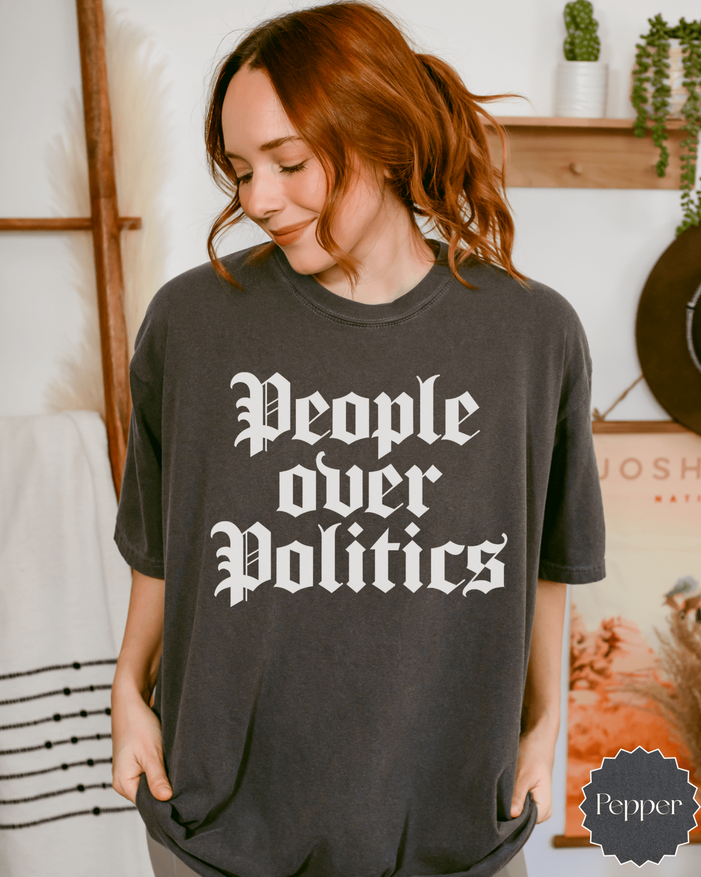 People Over Politics T-shirt | Statement Typography Tee - EternalAscension