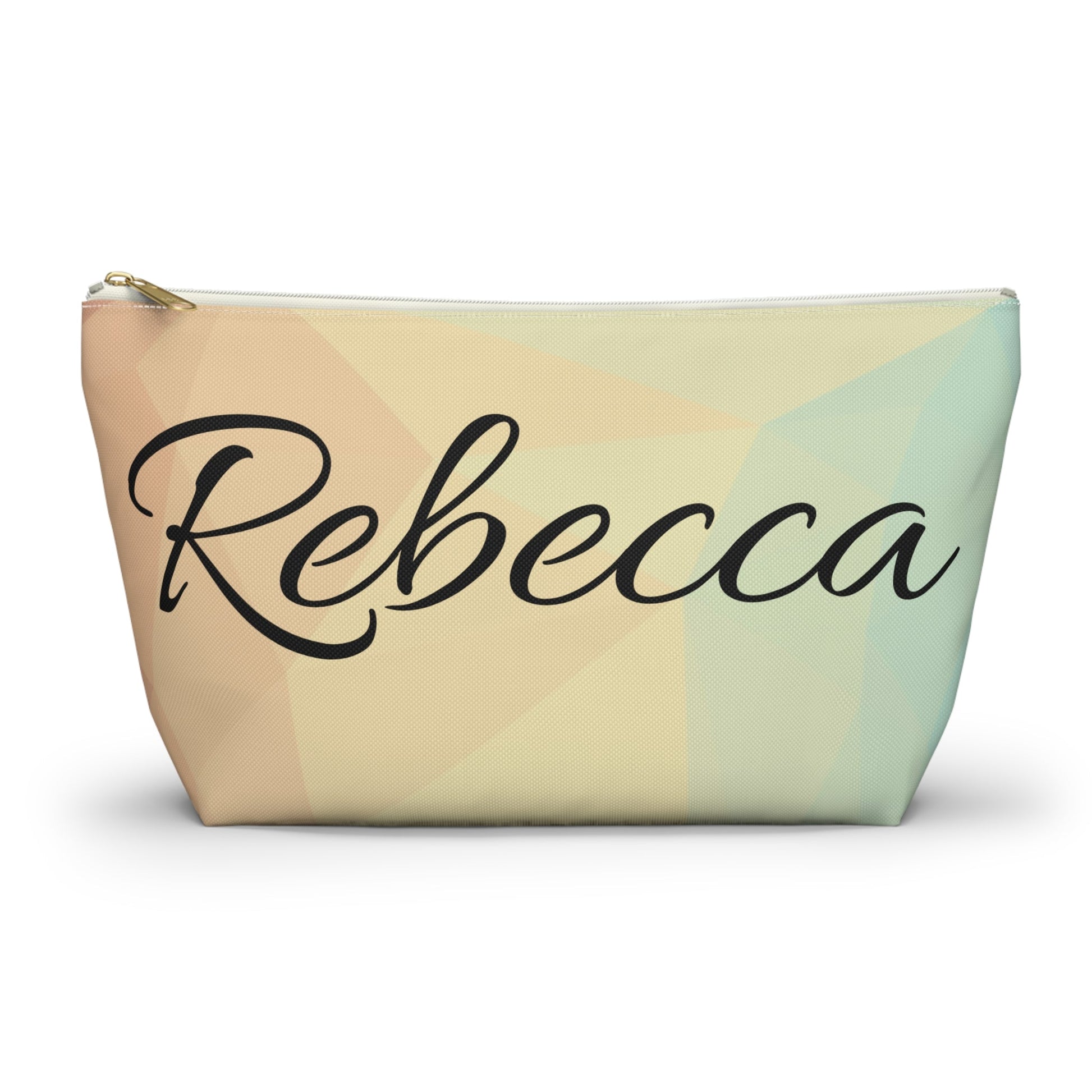 Personalized T - bottom Accessory Pouch, Make You Happy Quote, Name Customization, Pencil Case, Cosmetic Bag, Travel Organizer, Gift Idea - EternalAscension