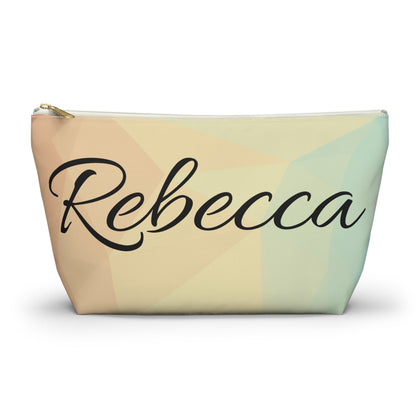 Personalized T - bottom Accessory Pouch, Make You Happy Quote, Name Customization, Pencil Case, Cosmetic Bag, Travel Organizer, Gift Idea - EternalAscension