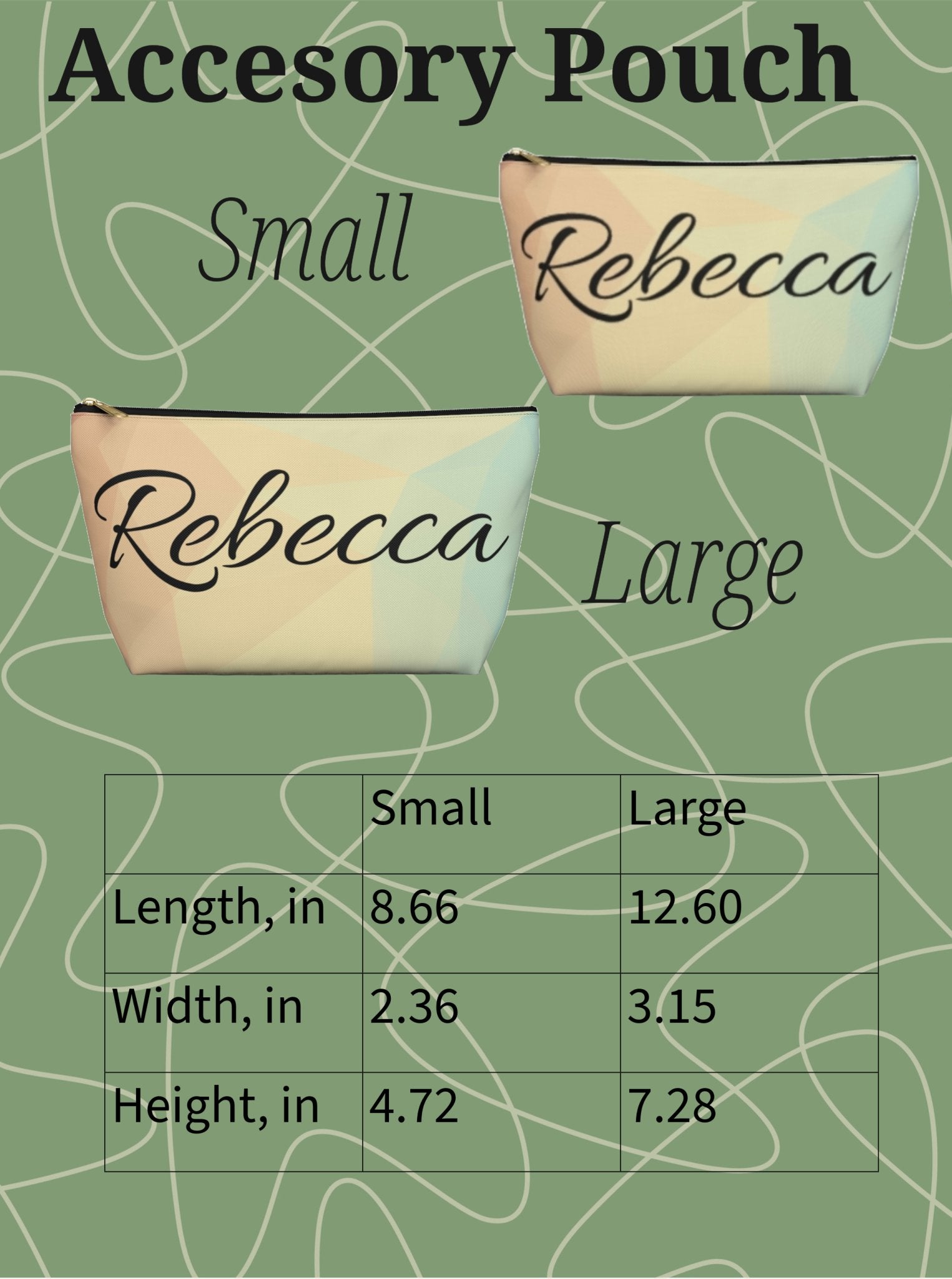 Personalized T - bottom Accessory Pouch, Make You Happy Quote, Name Customization, Pencil Case, Cosmetic Bag, Travel Organizer, Gift Idea - EternalAscension